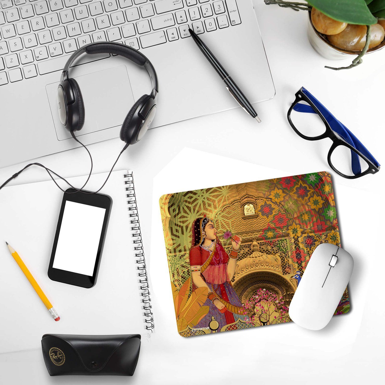 Rajasthani Queen Artisan Gaming Mouse Pad image 3