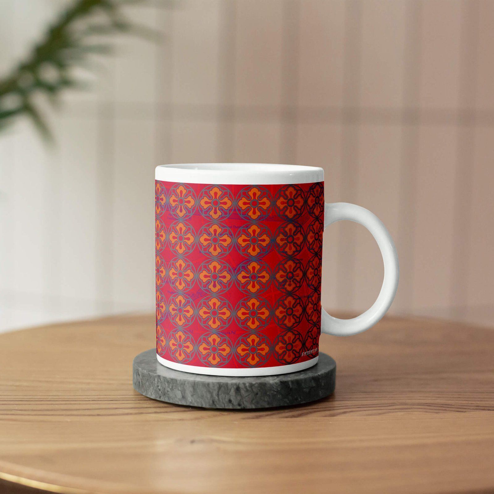 Orange Taxi Funky Coffee Mug image 3