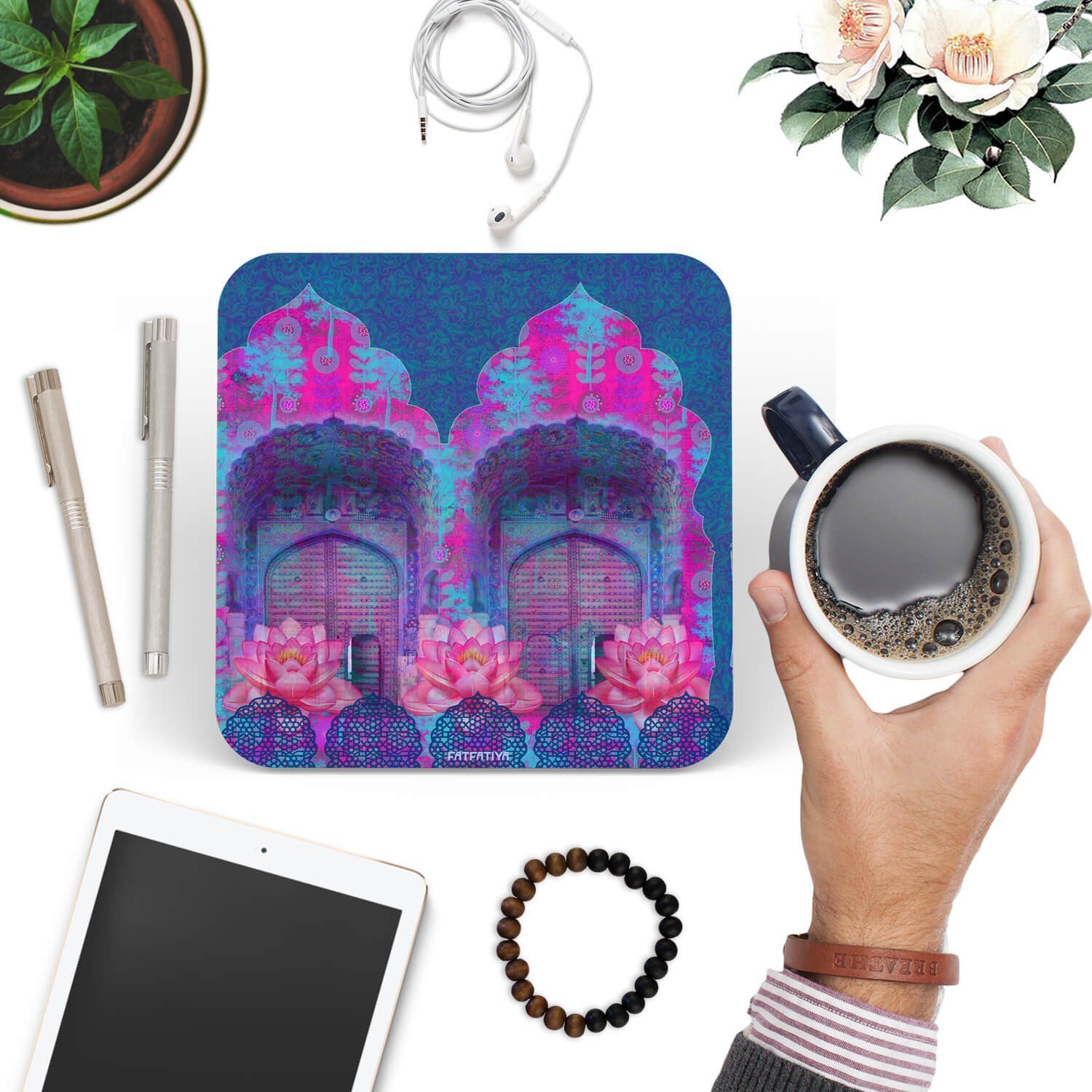 Rajasthani Door Coffee Table Coasters Set Of 6 image 3