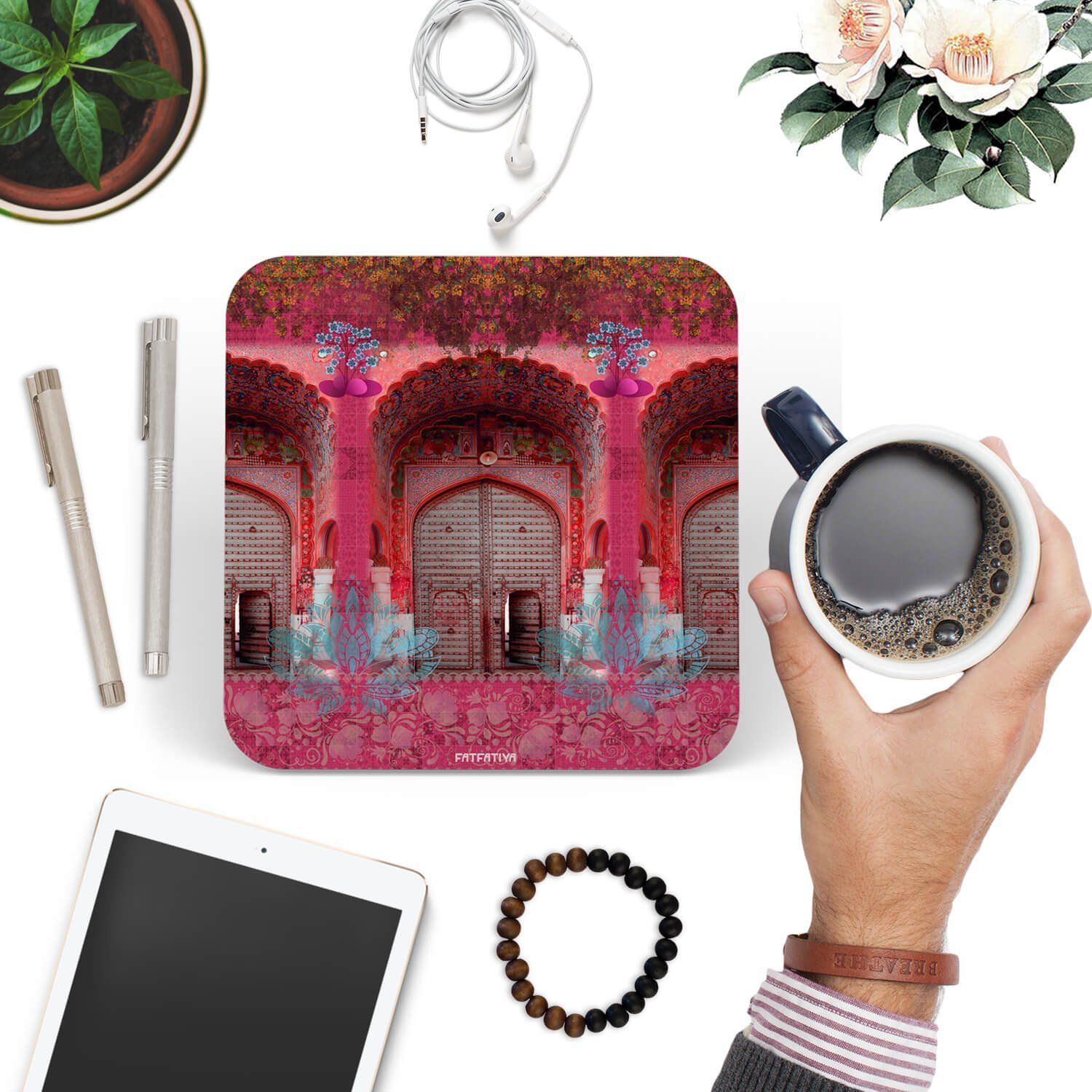 Flower On The Fort Table Coasters Set Of 6 image 3