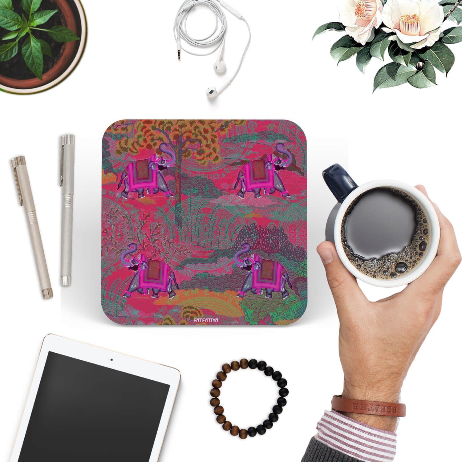 Shekhawati Ele-hathi Table Coaster Set image 3
