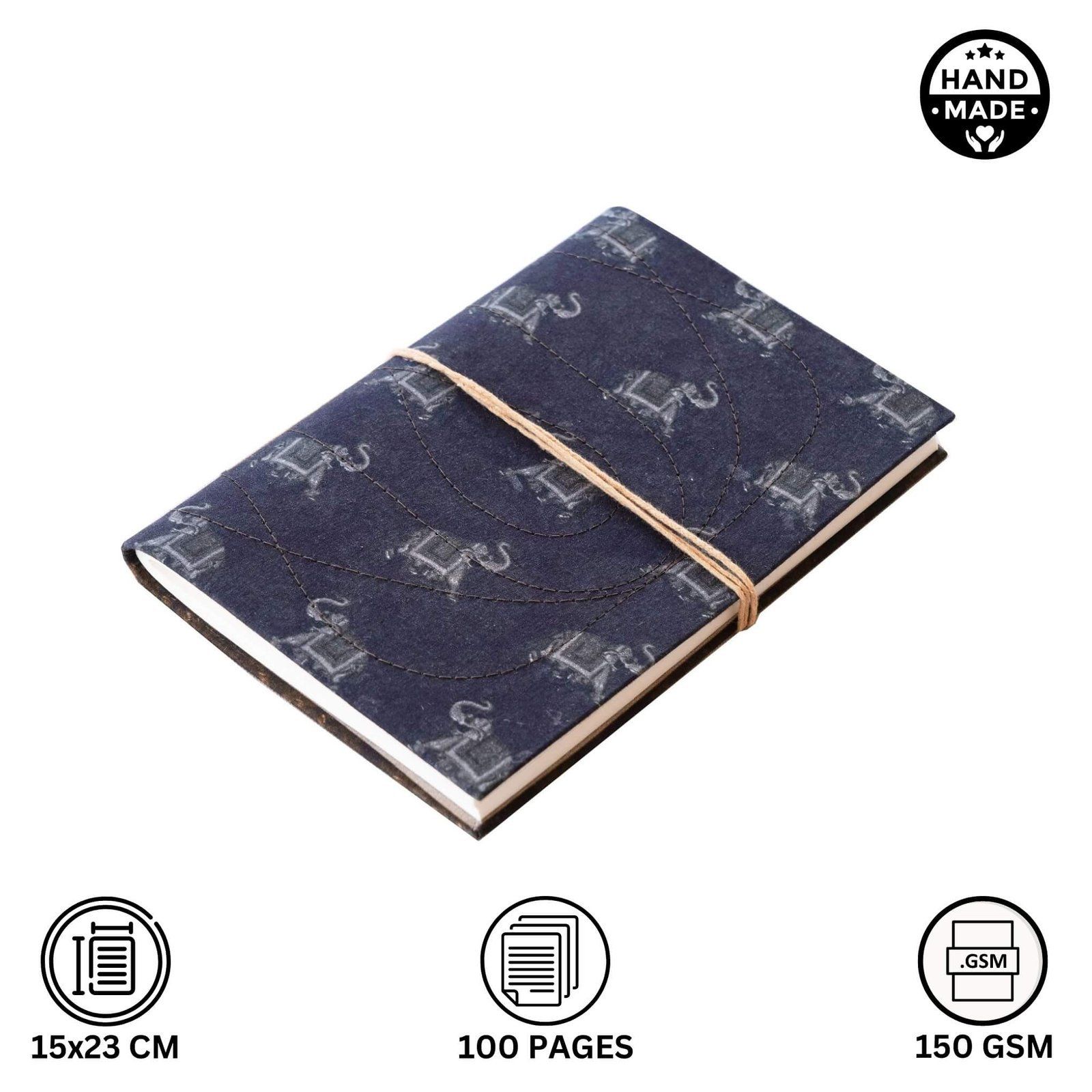 Jaipur Elephant Handmade Notebook image 3