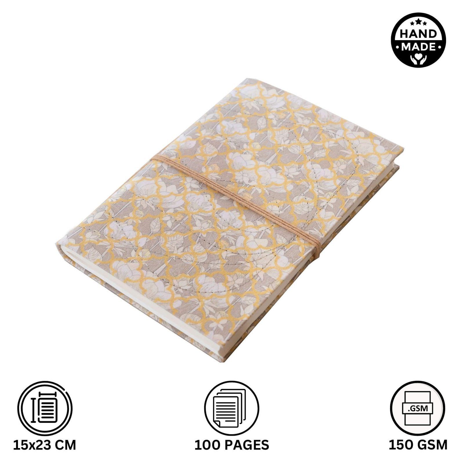 Lotus Flower Pattern Handmade Diary image 3