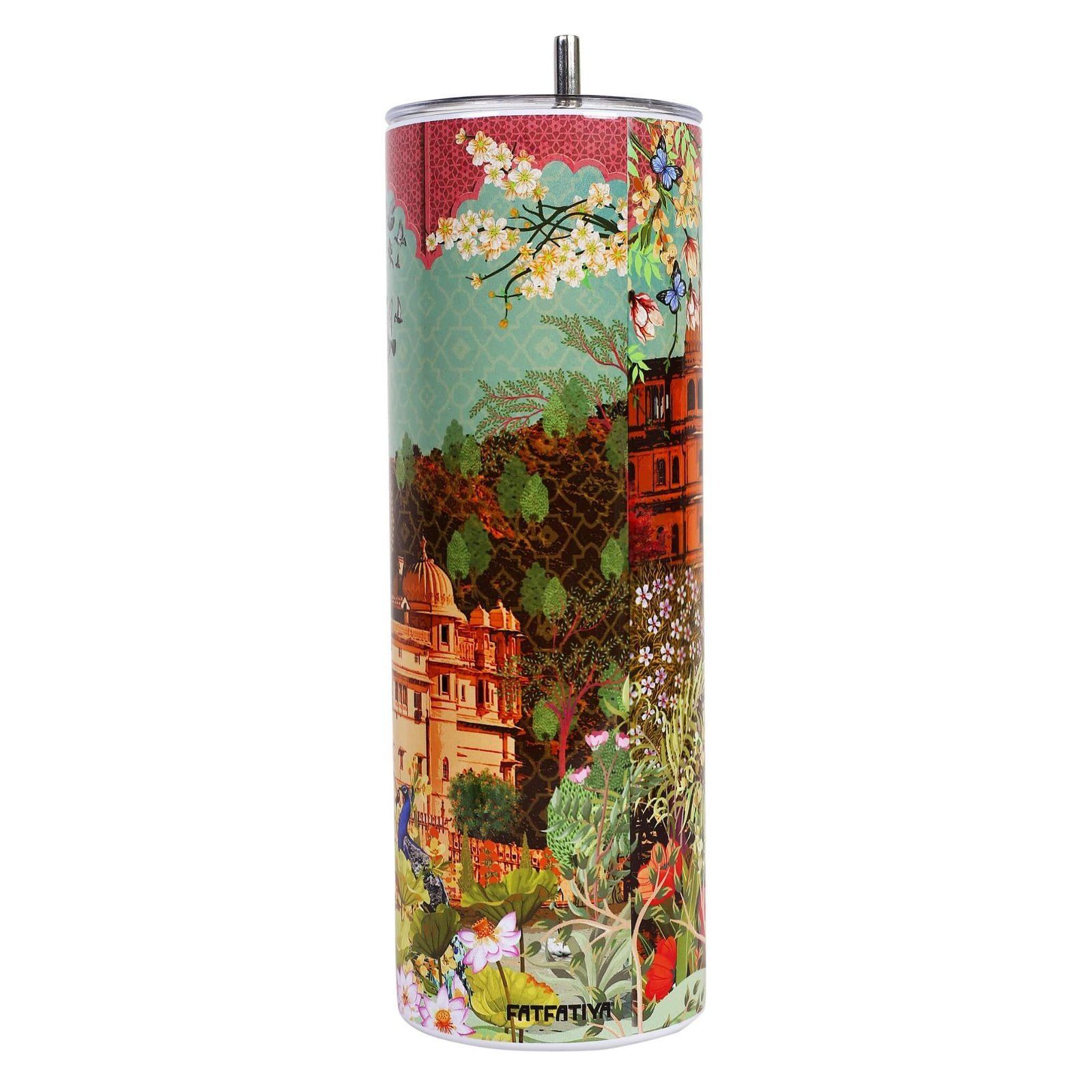 Magnificent Udaipur Aesthetic Tumbler Bottle With Straw image 4