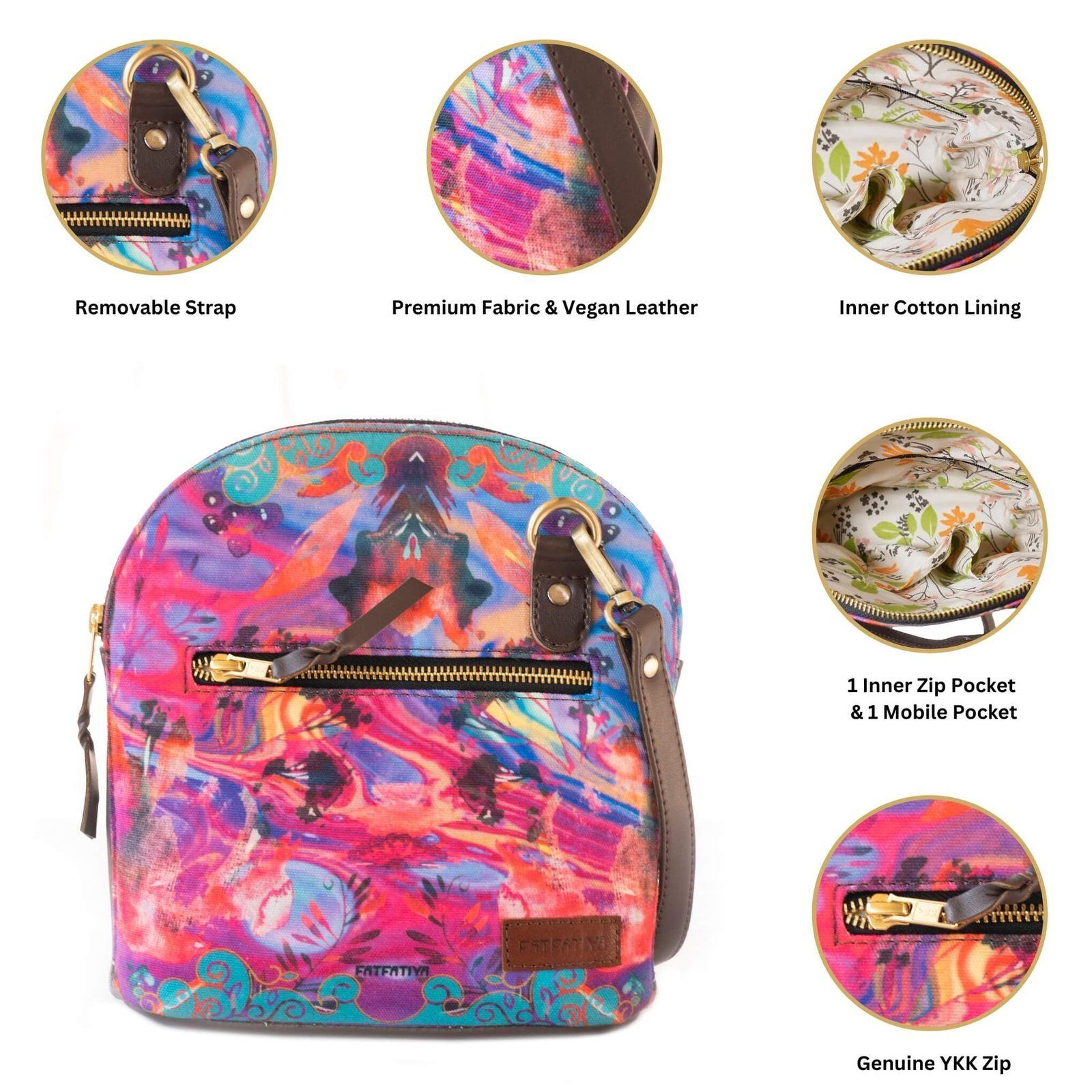 Abstract Love Women‚ Crossbody Sling Bag image 4