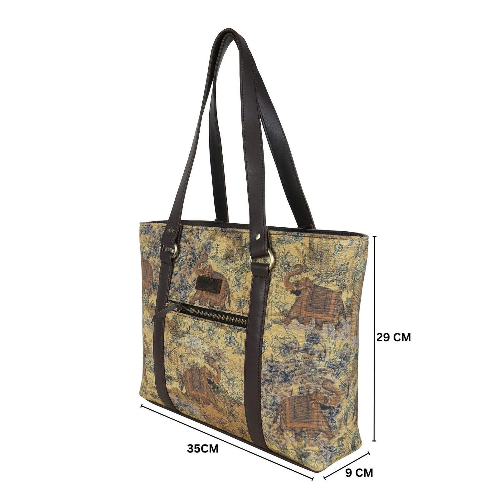 Elephant Motif Women's Tote Handbag image 4