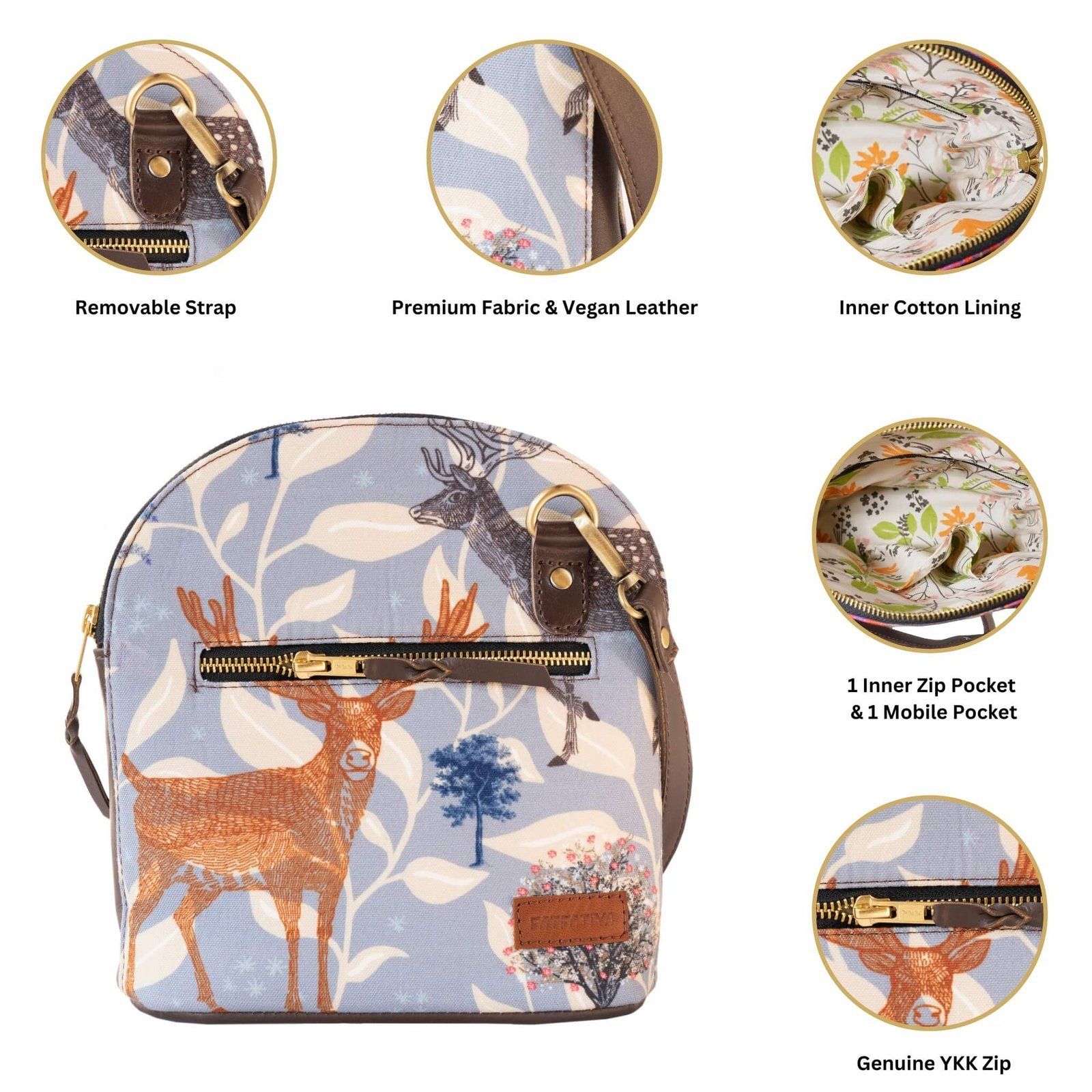 Deer Motif Crossbody Designer Bag image 4