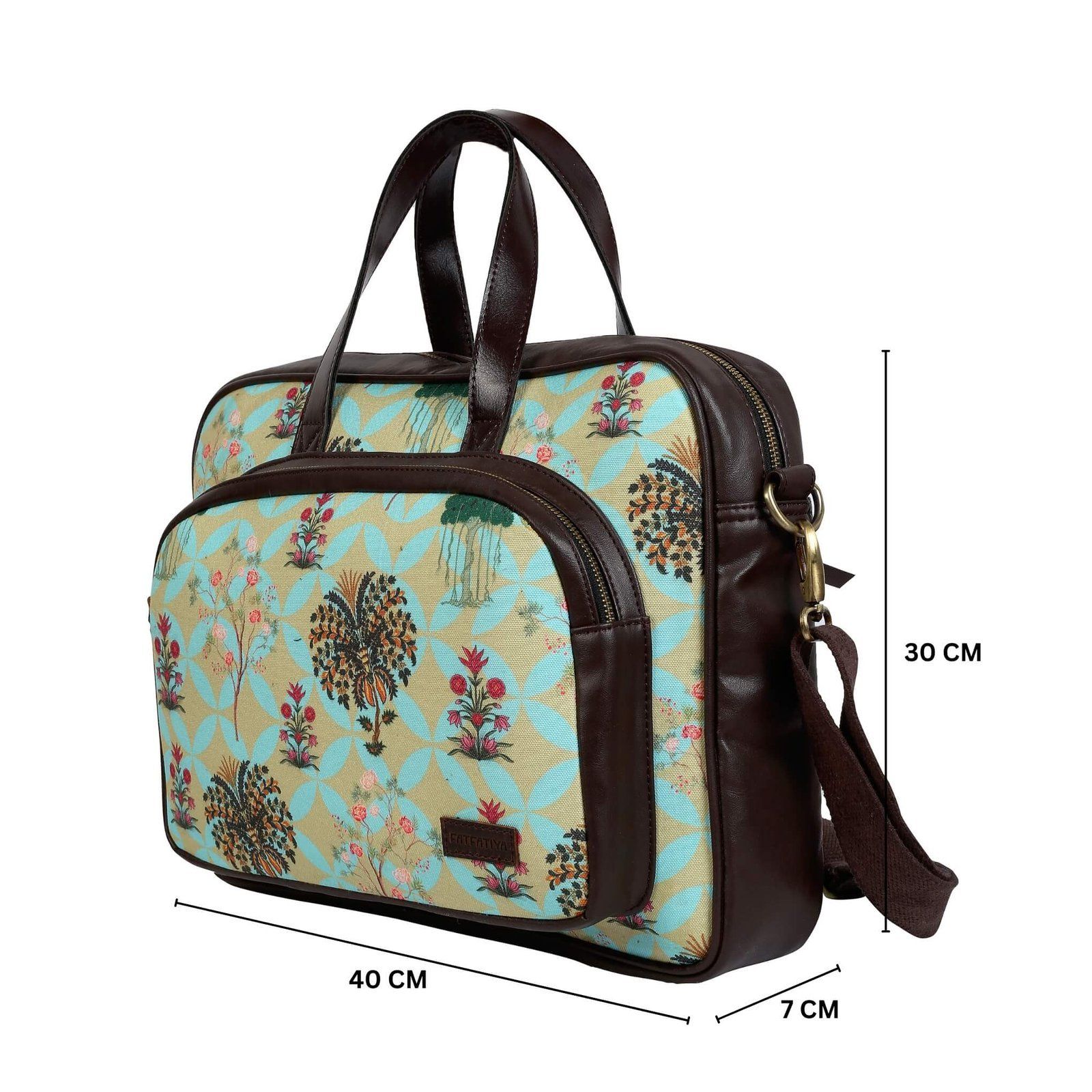Garden Design Laptop Messenger Bag image 4