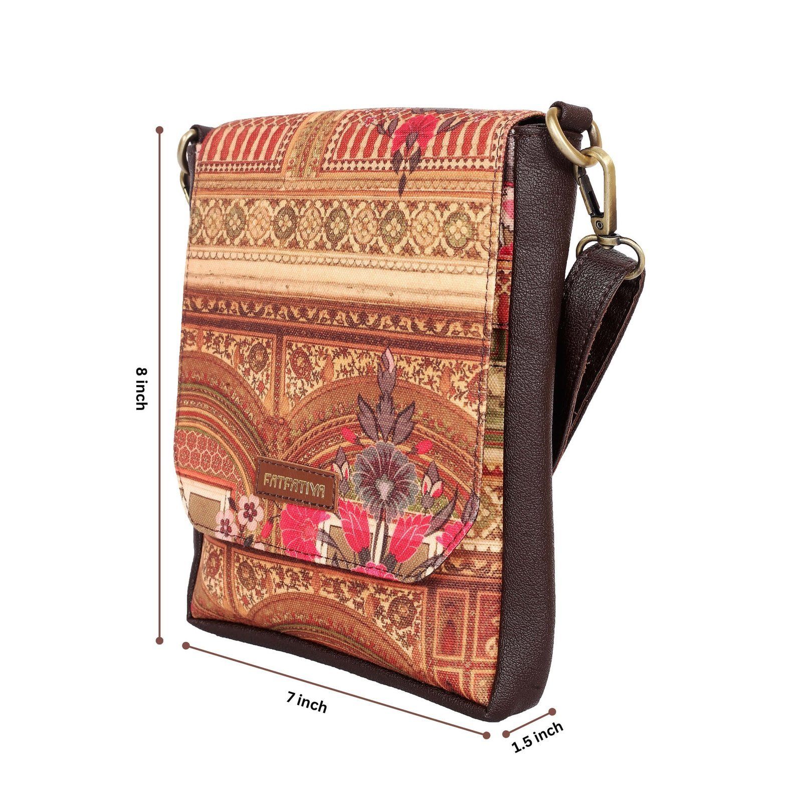 Heritage-inspired Print Unisex Sling Bag image 4