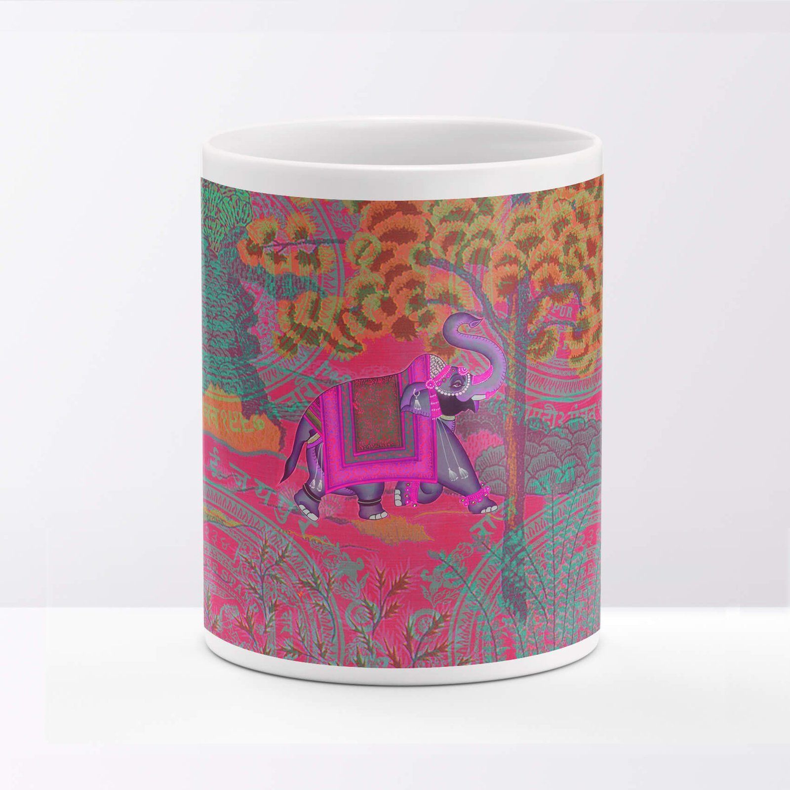 Shekhawati Elephant Printed Ceramic Coffee Mug image 4
