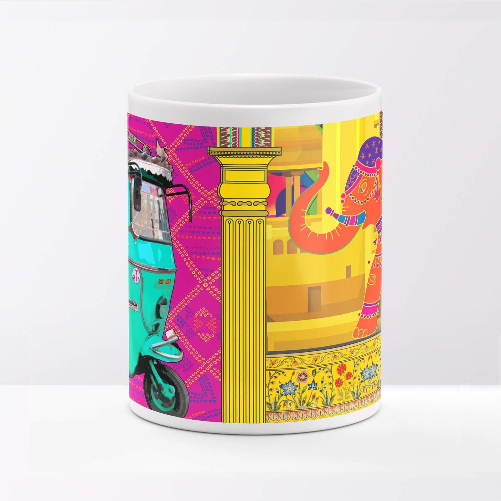 Shekhawati Street Market Ceramic Mug image 4