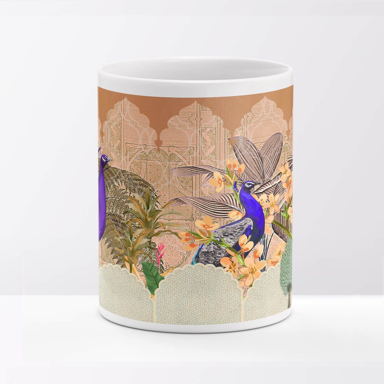 Printed Peacock Awesome Coffee Mug image 4
