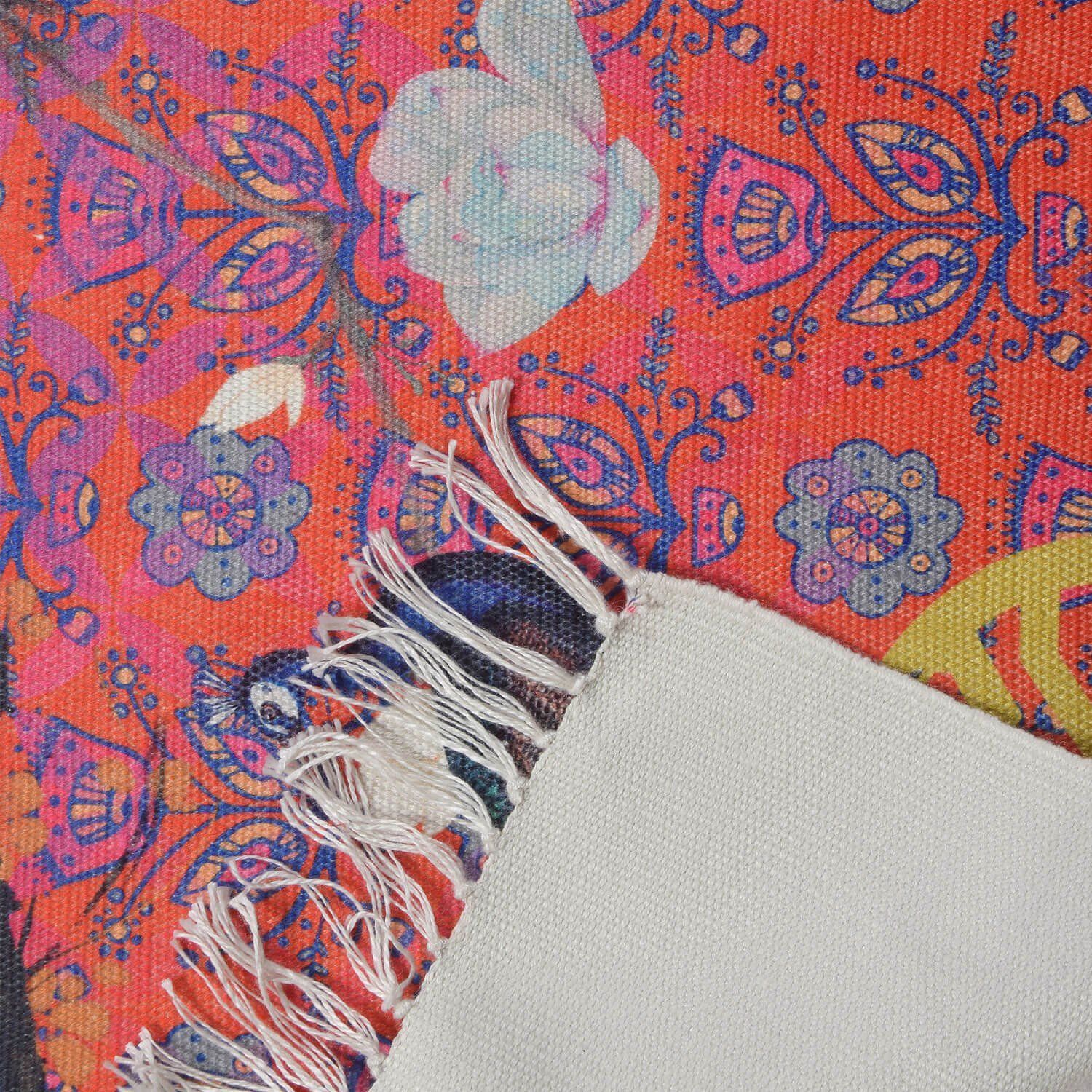 Gorgeous Indian Peacock Recycled Outdoor Rug image 4