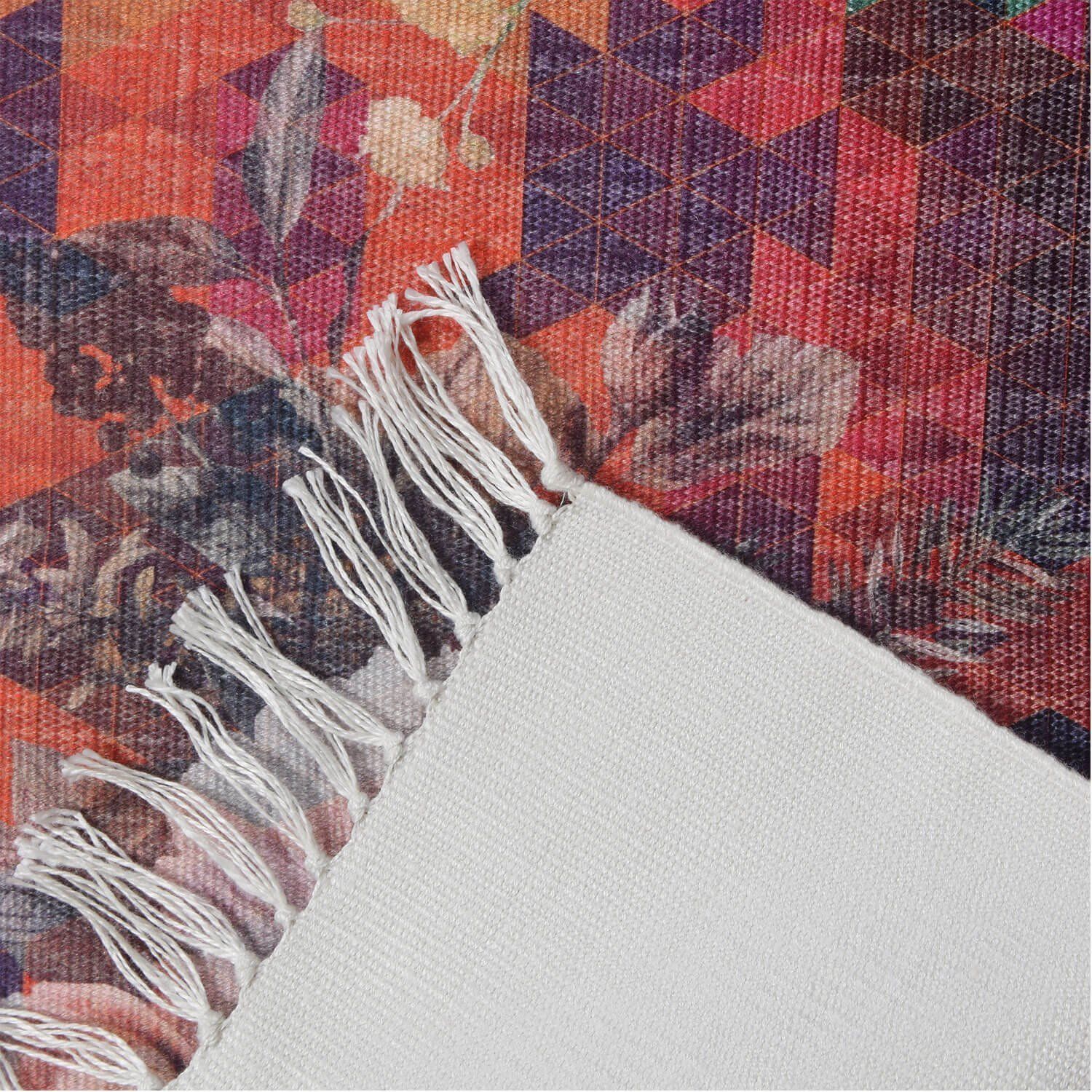 Multicolor Floral Recycled Polyester Rug image 4