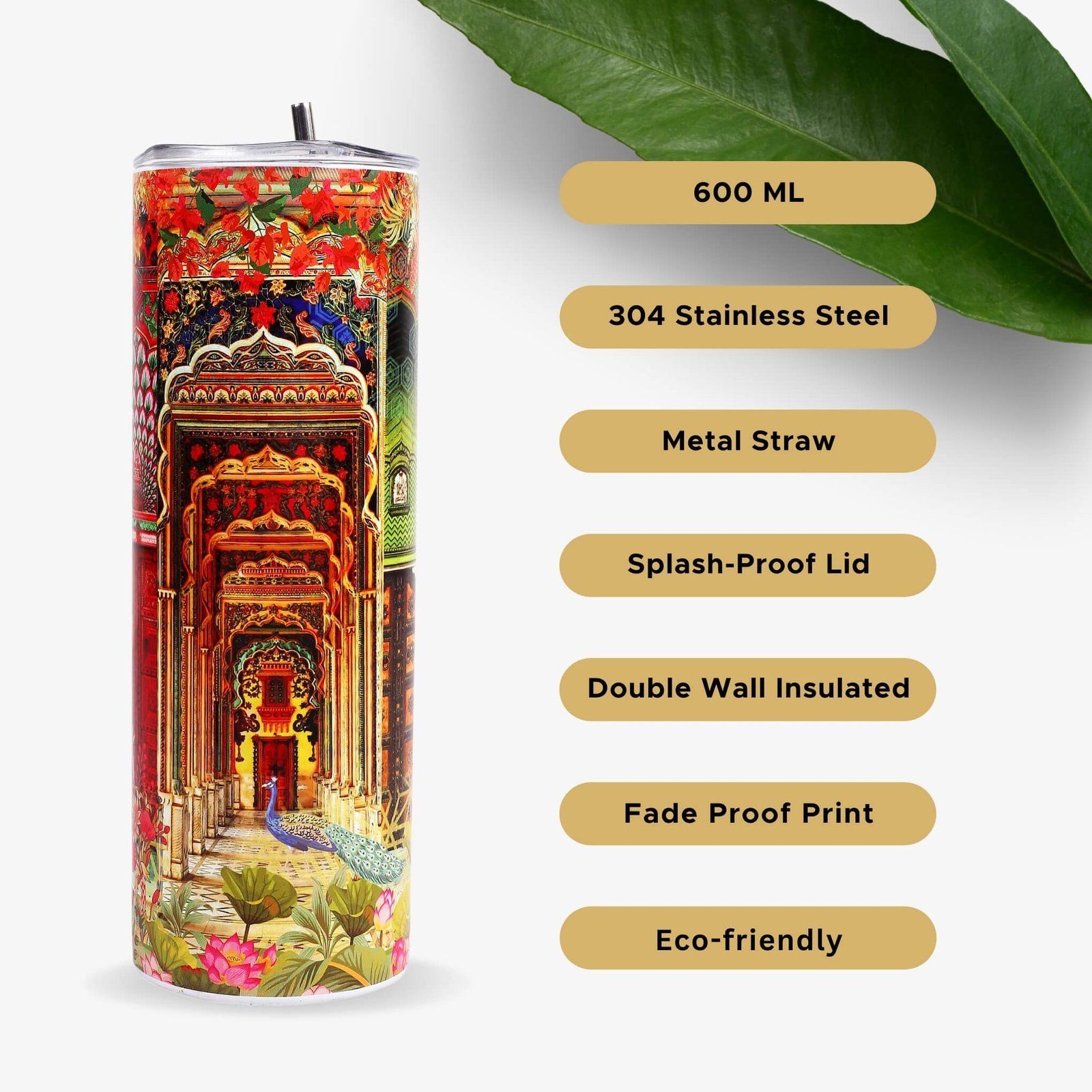 Rajasthani Royal Doors Stainless Steel Tumbler Bottle image 5