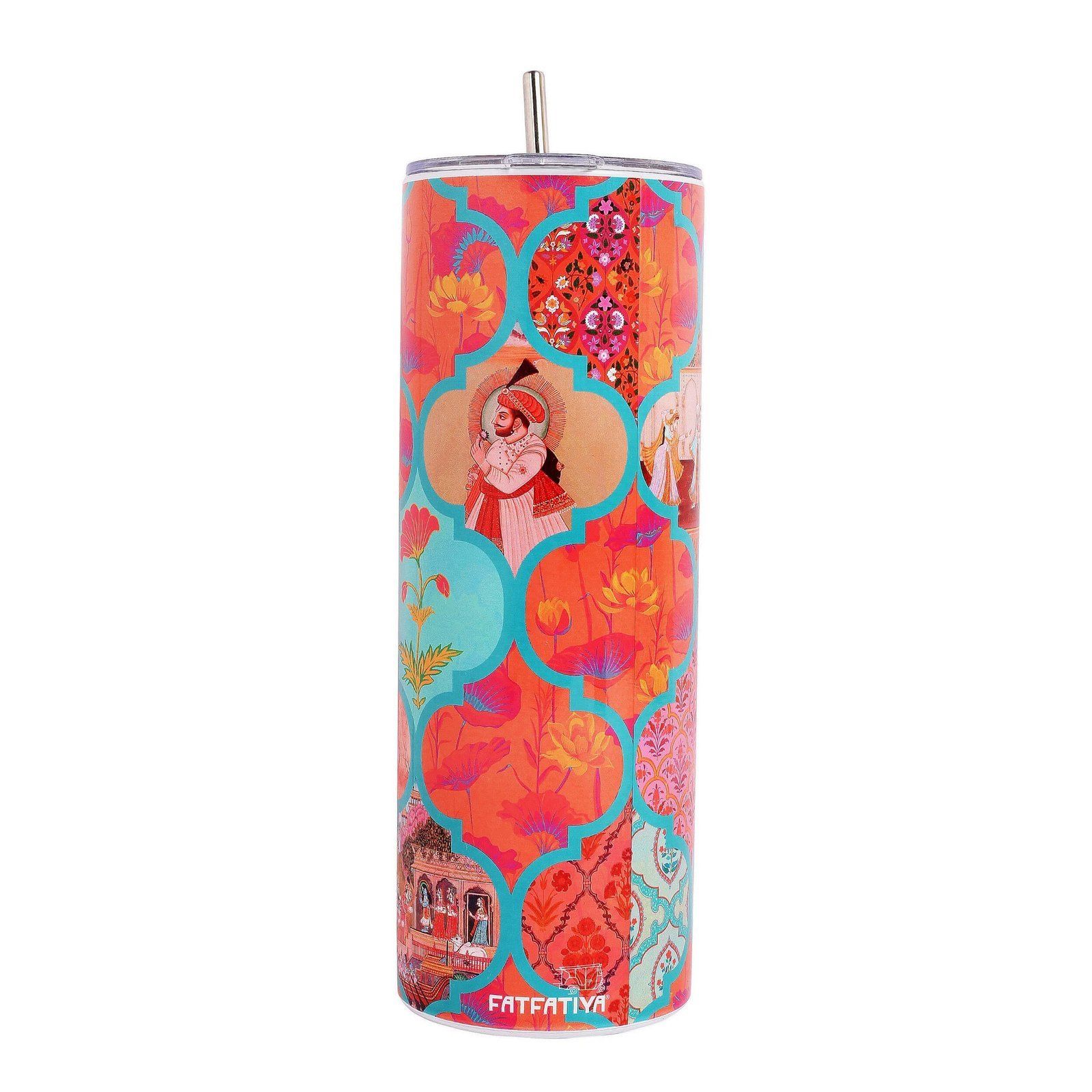 Royal Courtyard Stainless Steel Tumbler With Straw image 5