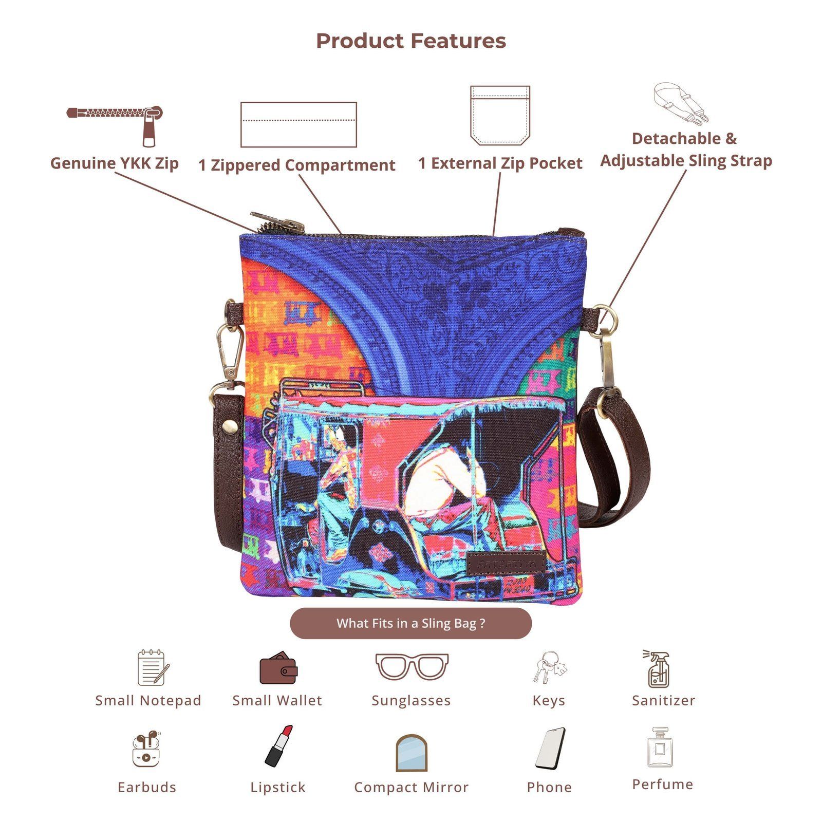 Shekhawati Auto Stylish Designer Sling Bag image 5