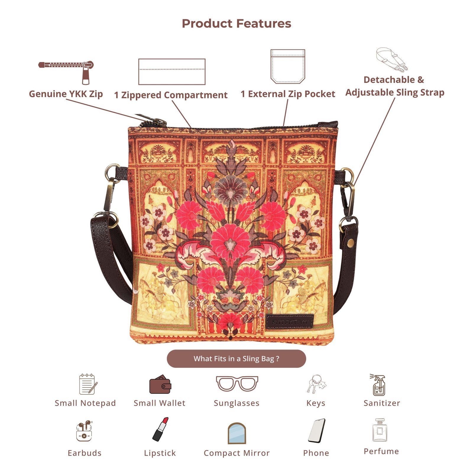 Peacock Designer Sling Bag For Girls image 5