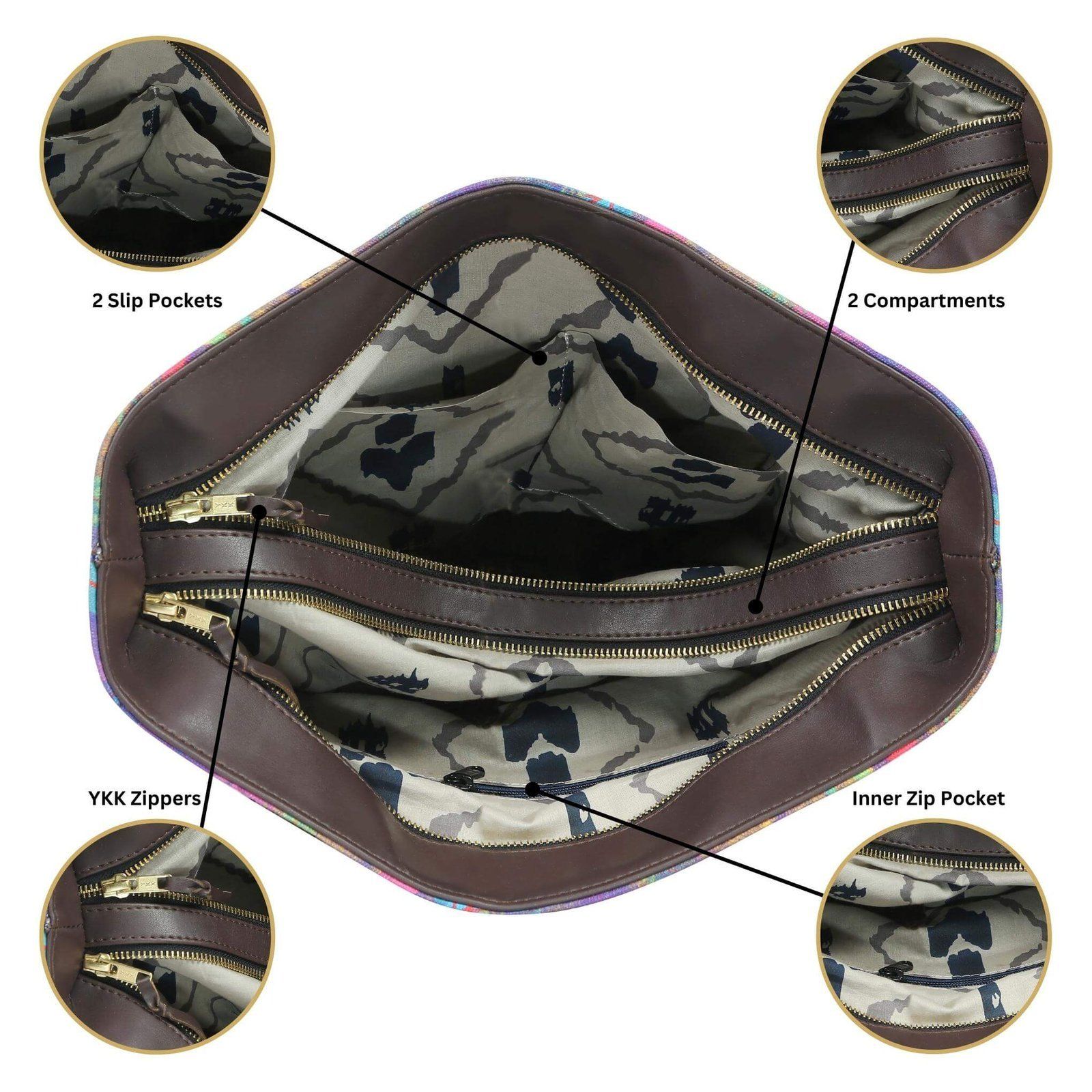 Royal Elephant Shoulder Tote Bag image 5