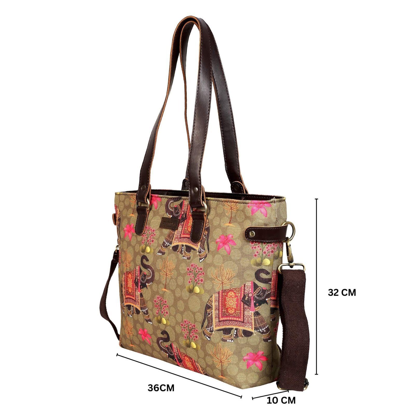 Elephant Design Office Tote Bag For Women image 5
