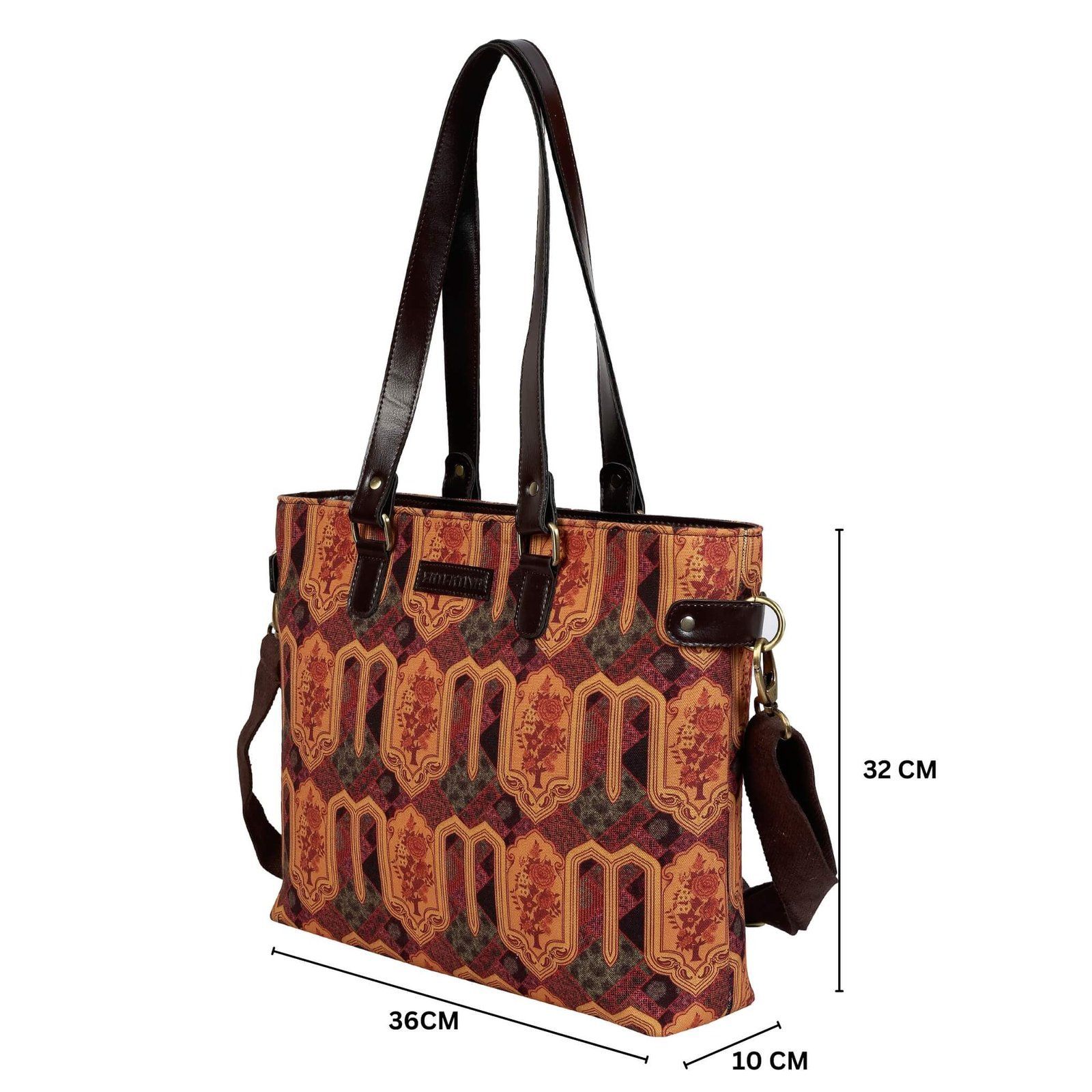 Flowers Design Tote Bag With Laptop Compartment image 5