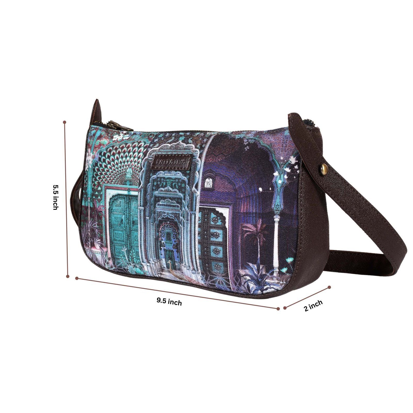 Royal Rajasthani Doors Cute Baguette Bag image 5