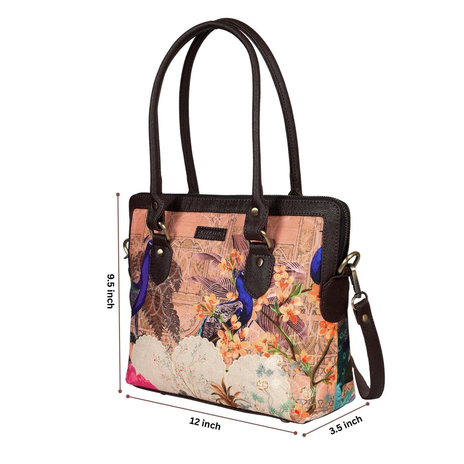 Vintage Peacock Print Teacher Bag image 5