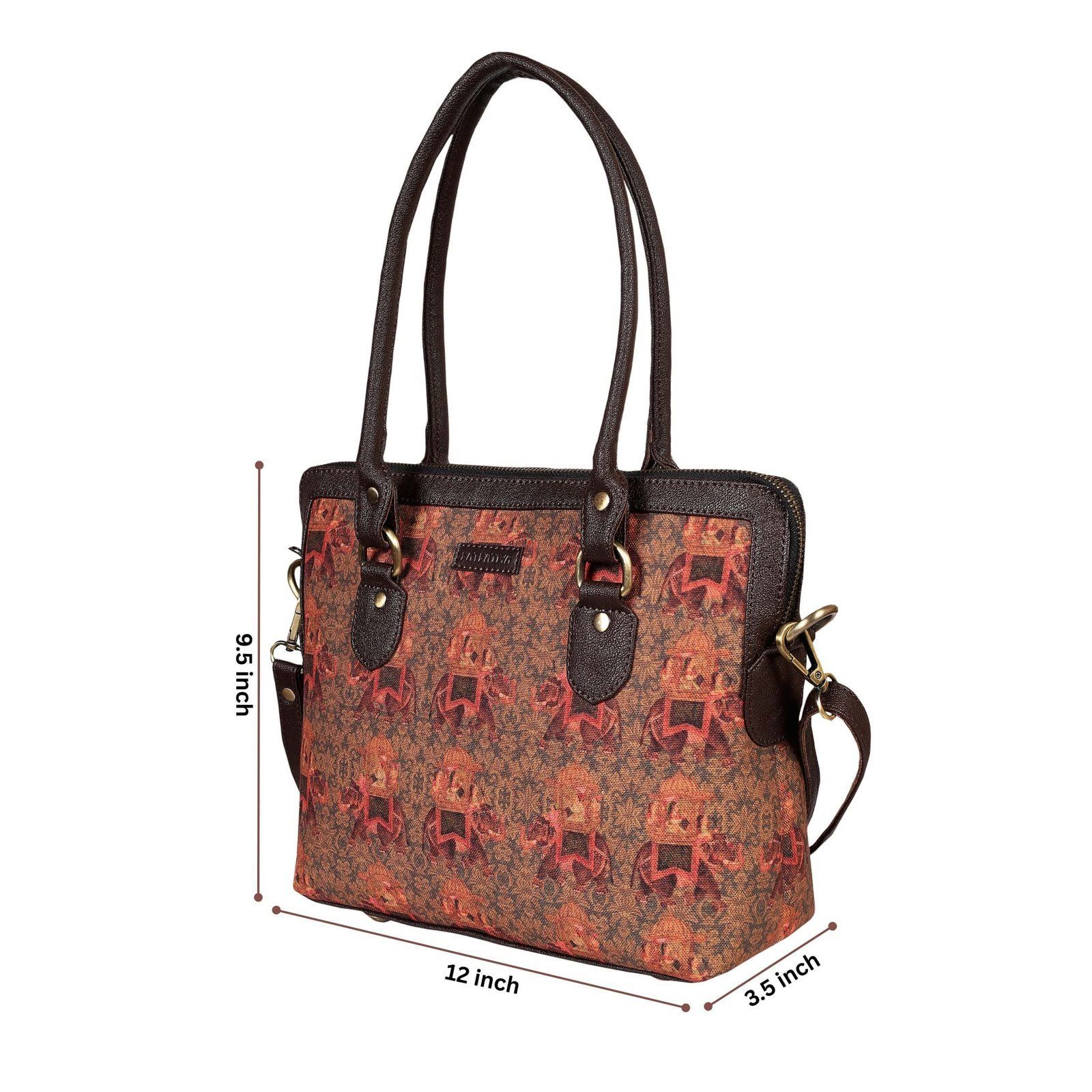 Elephant Motif And Rustic Texture Teacher Bag image 5