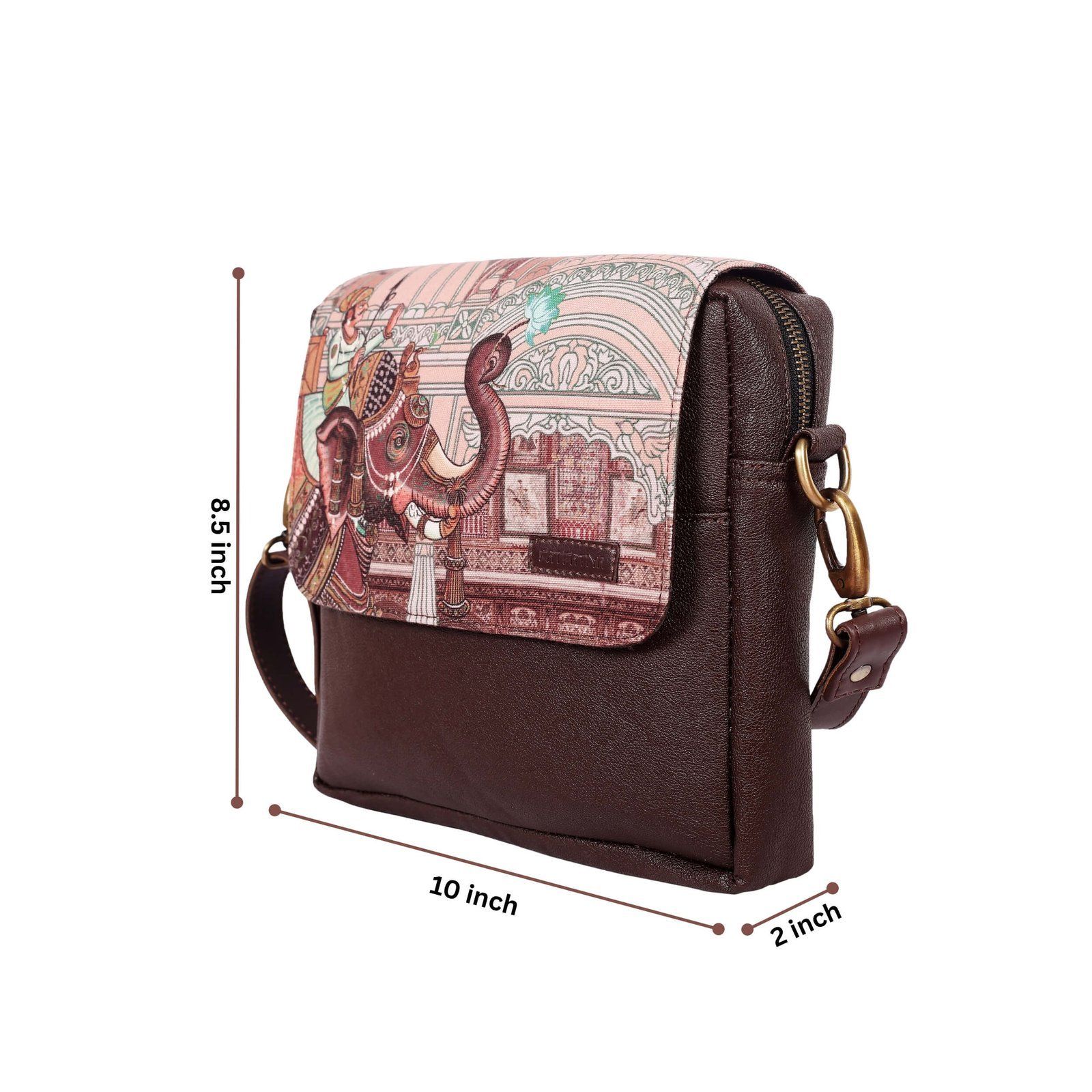 Elephant Procession Art Sling Bag image 5