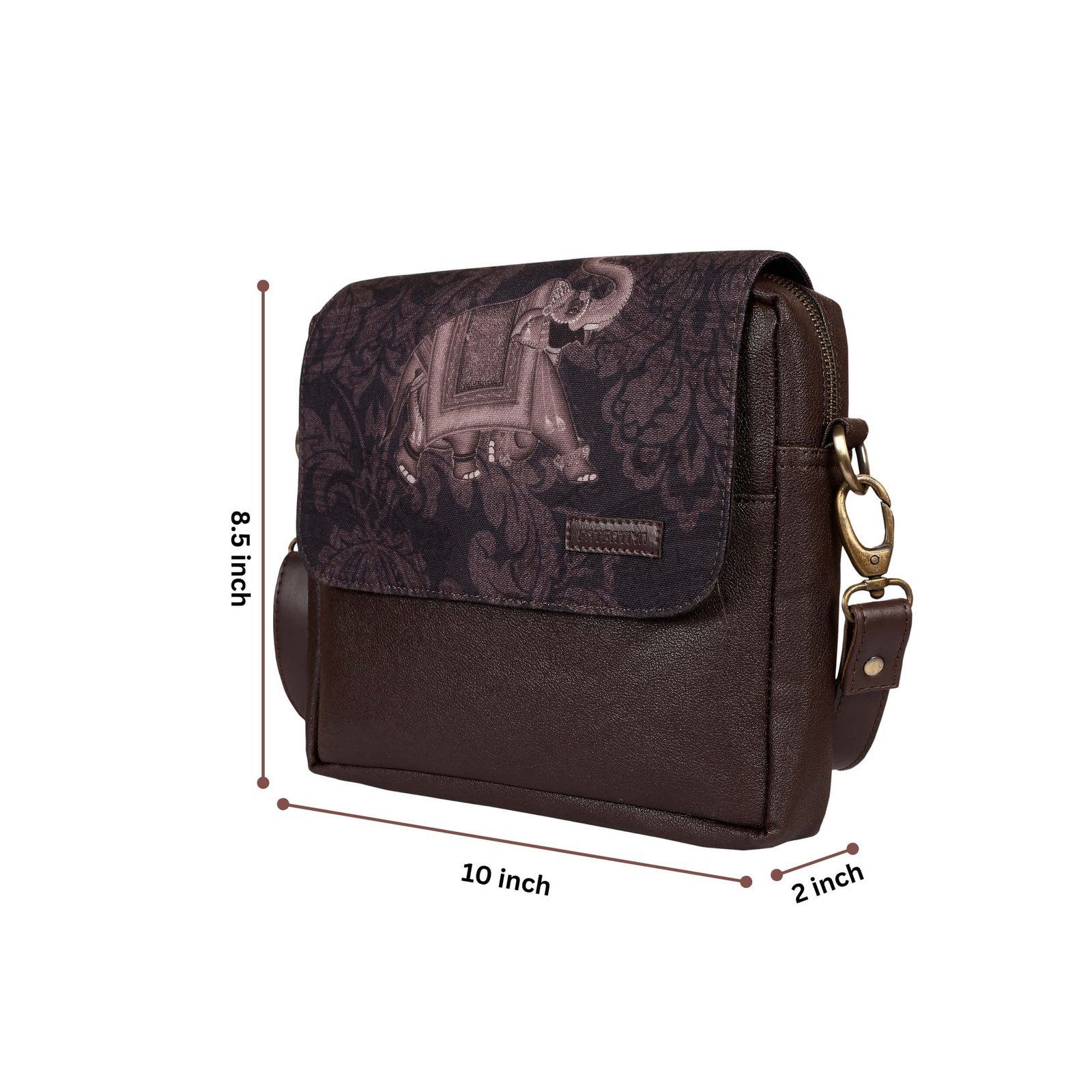 Royal Elephant Motif Sling Bag image 5