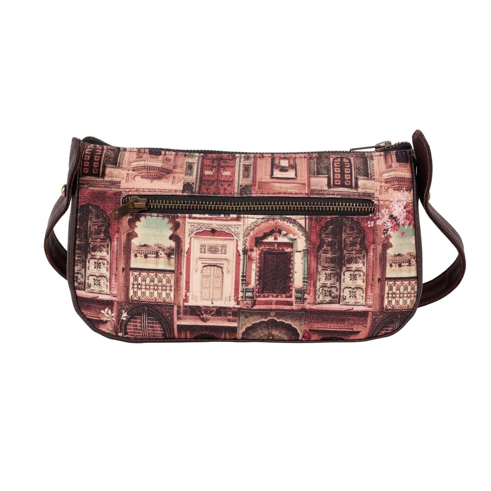 Shekhawati Haveli Design Baguette Bag image 5