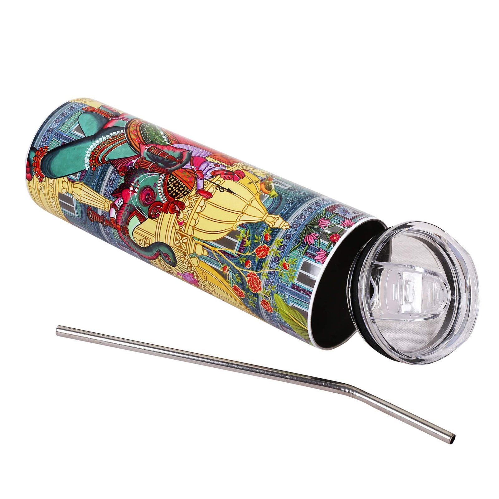 Evening Walk In Shekhawati Steel Tumbler With Lid image 6