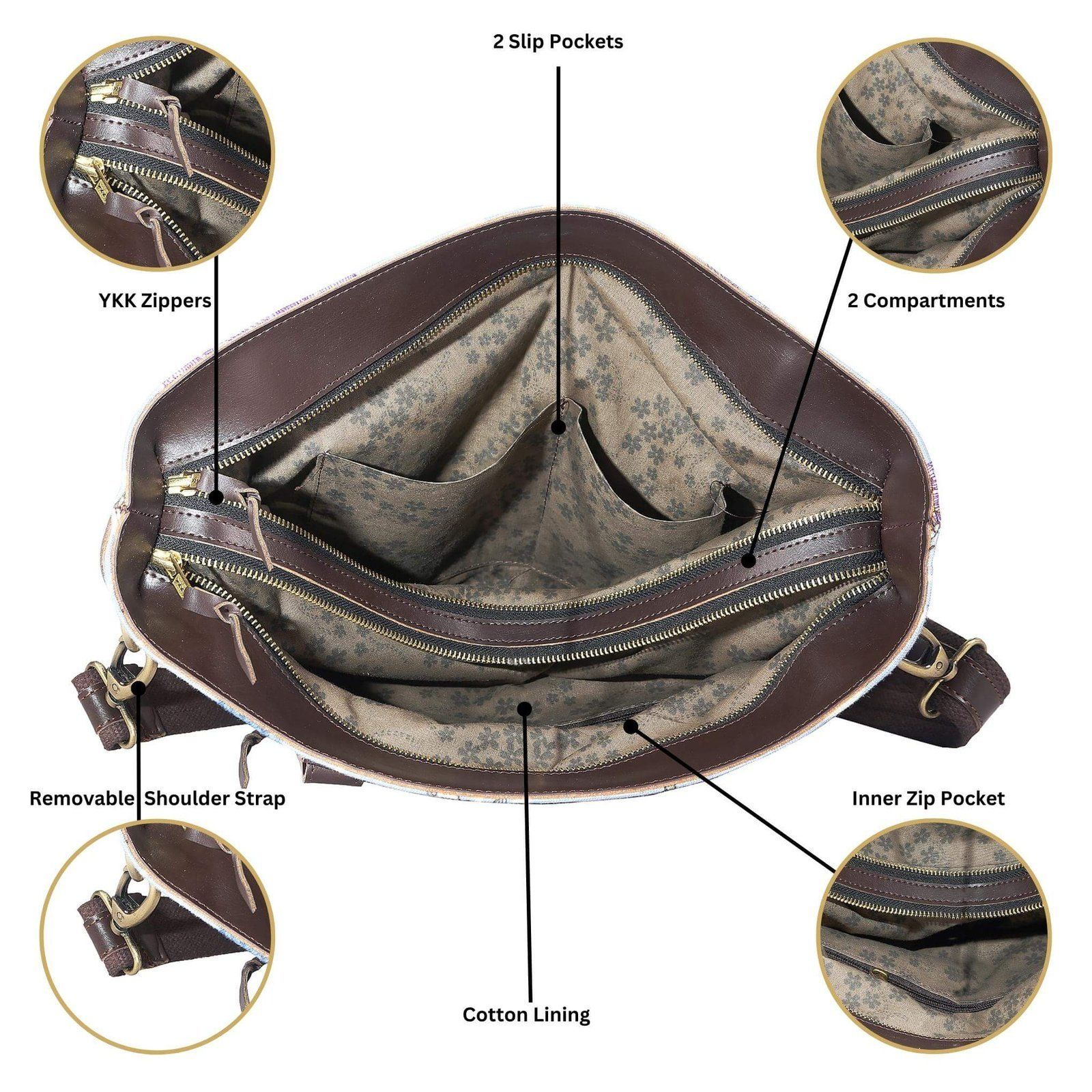Handmade Deer Motif Stylish Office Bag image 6