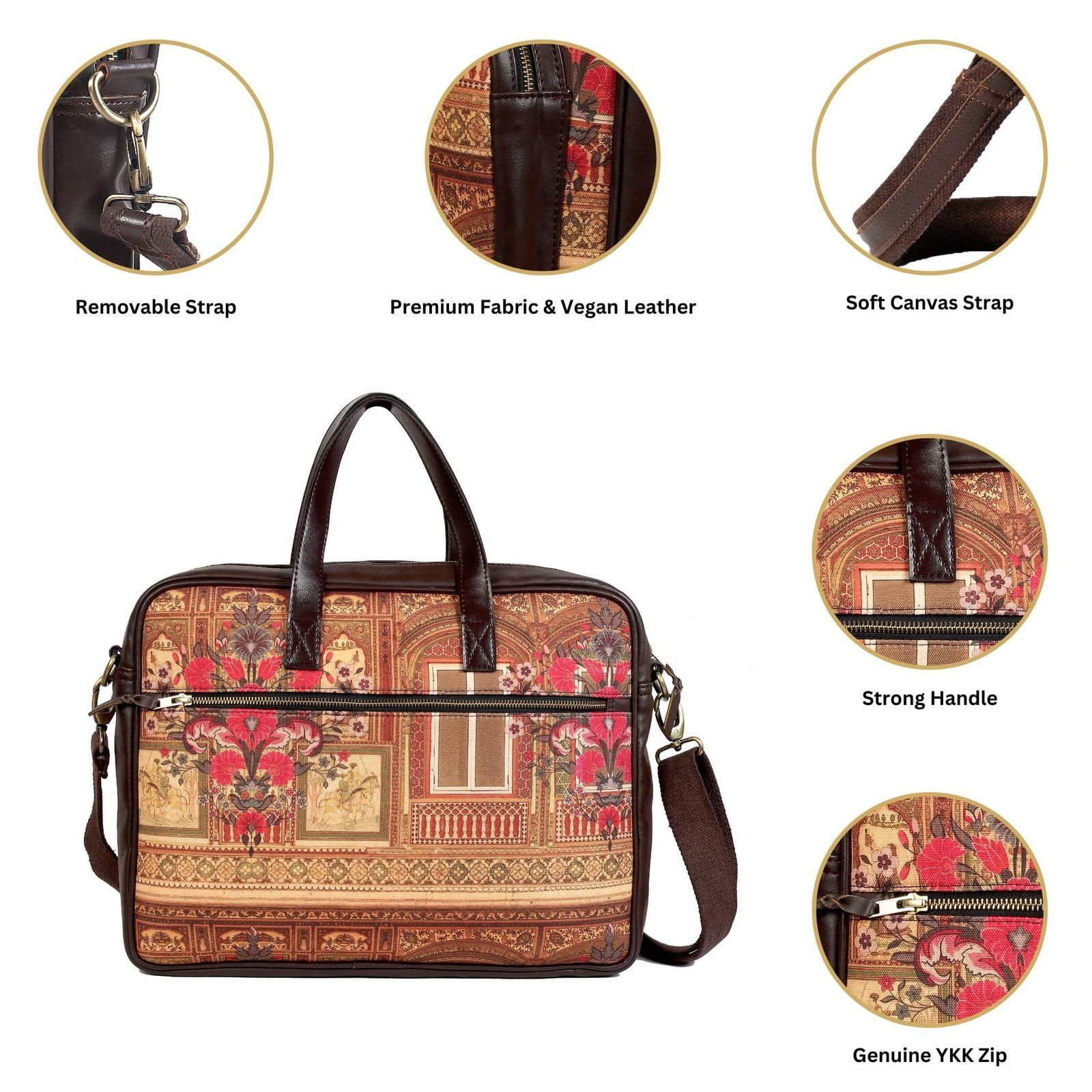 Shekhawati Haveli Designer Laptop Bag For Women image 6