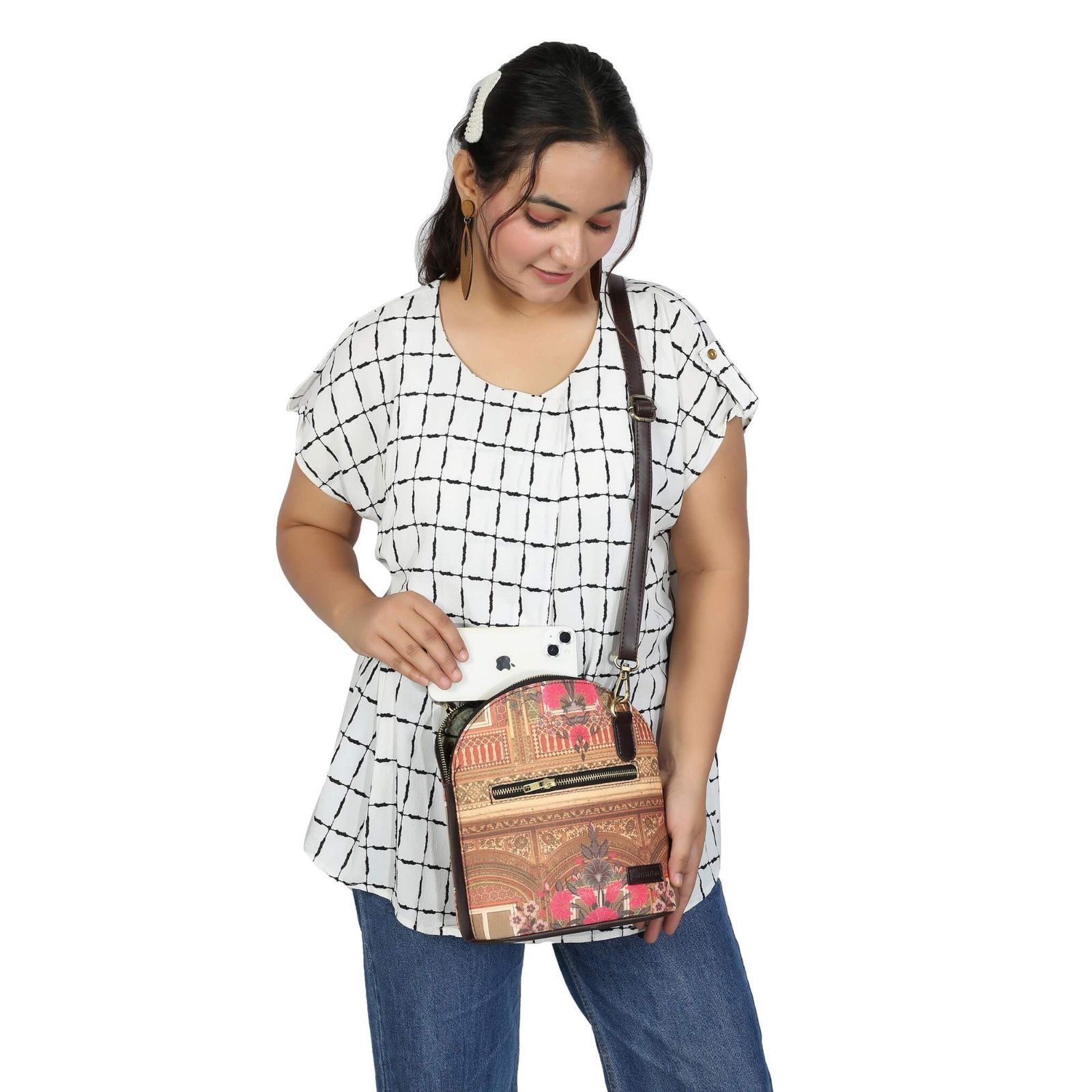 Ethnic Haveli Design Crossbody Bag For Girls image 6
