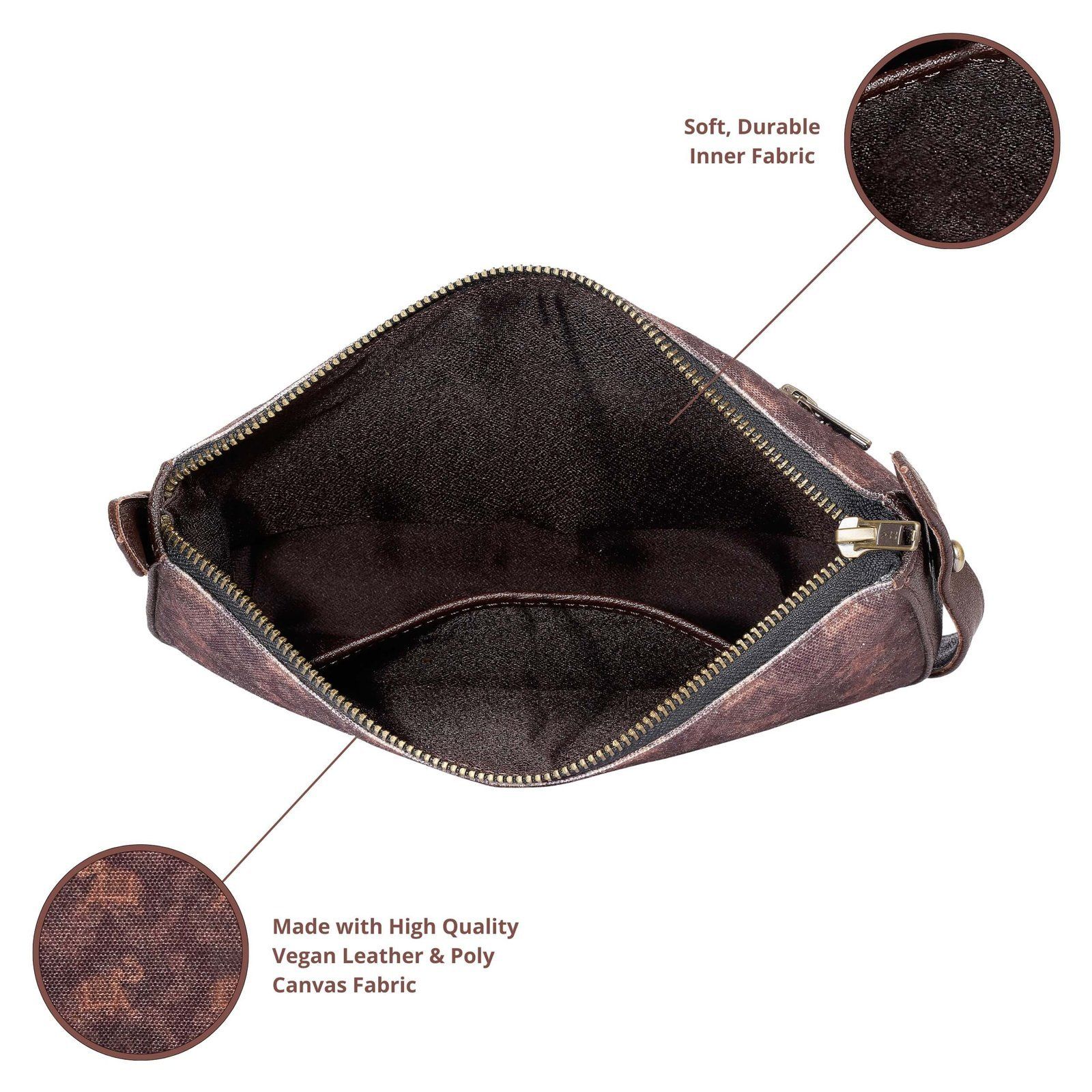 Textured With Elephant Pattern Baguette Bag image 6