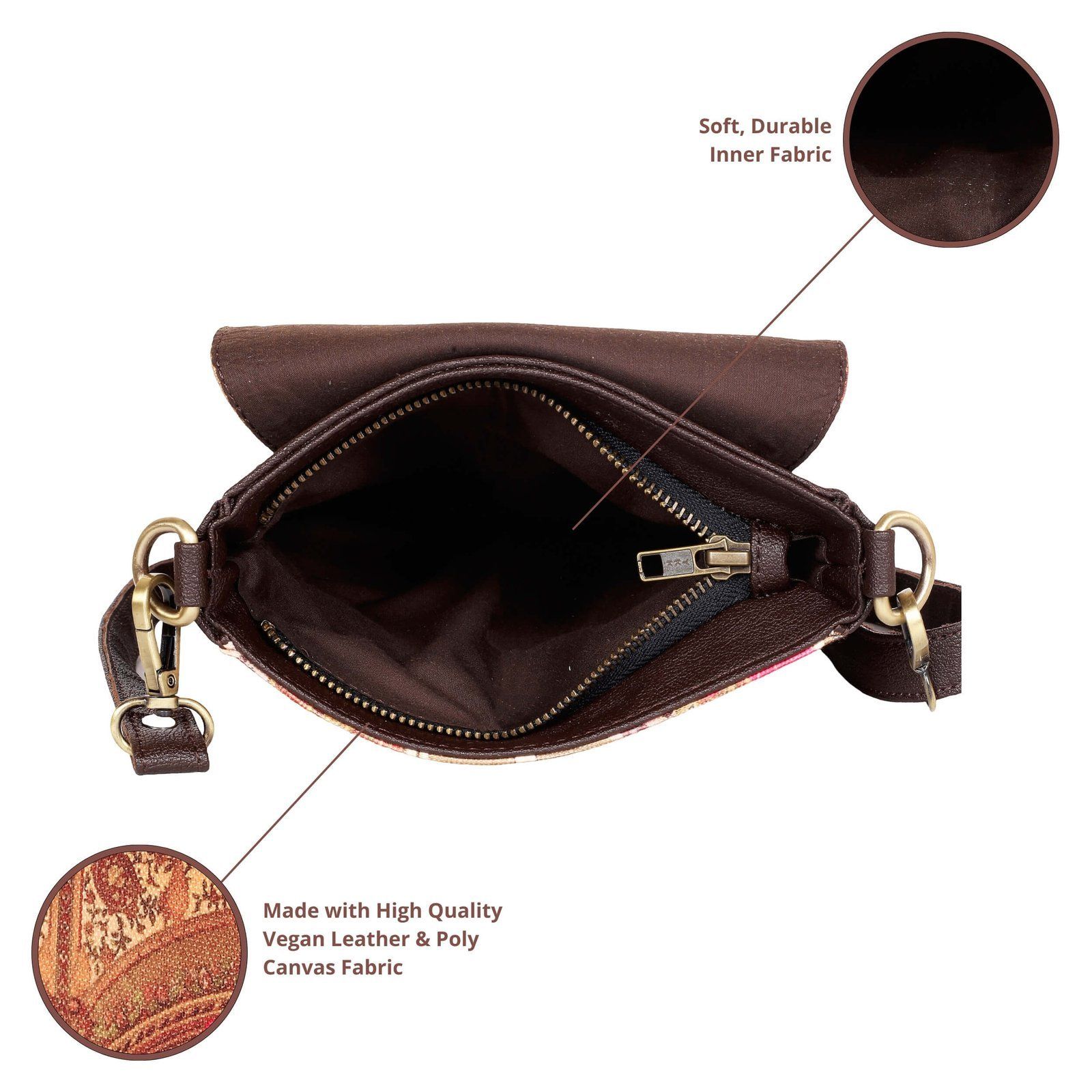 Heritage-inspired Print Unisex Sling Bag image 6