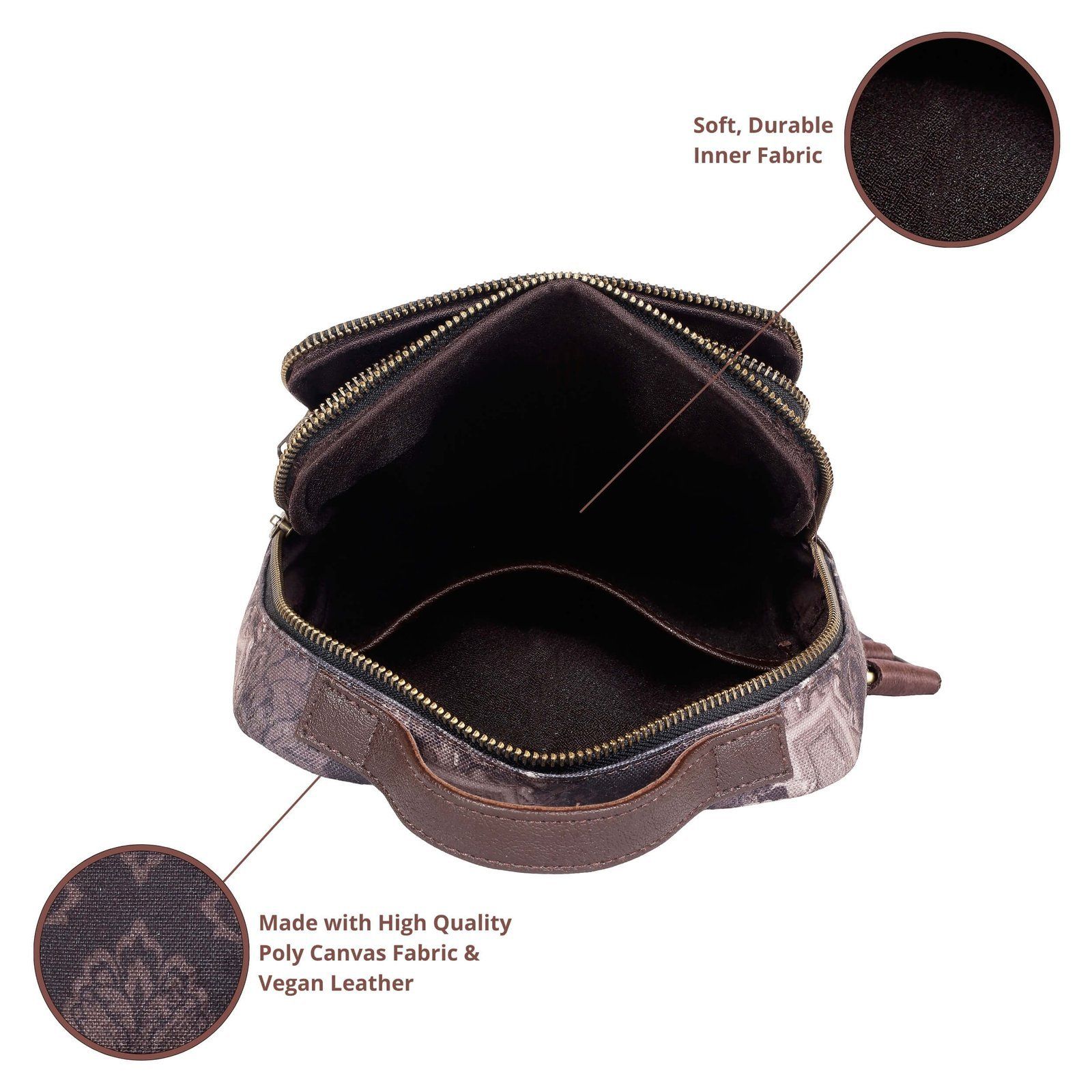 Monochrome Elephant Motif Chest Bag image 6