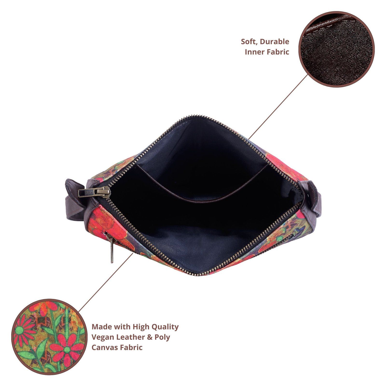 Dual Peacock Artwork Baguette Bag image 6