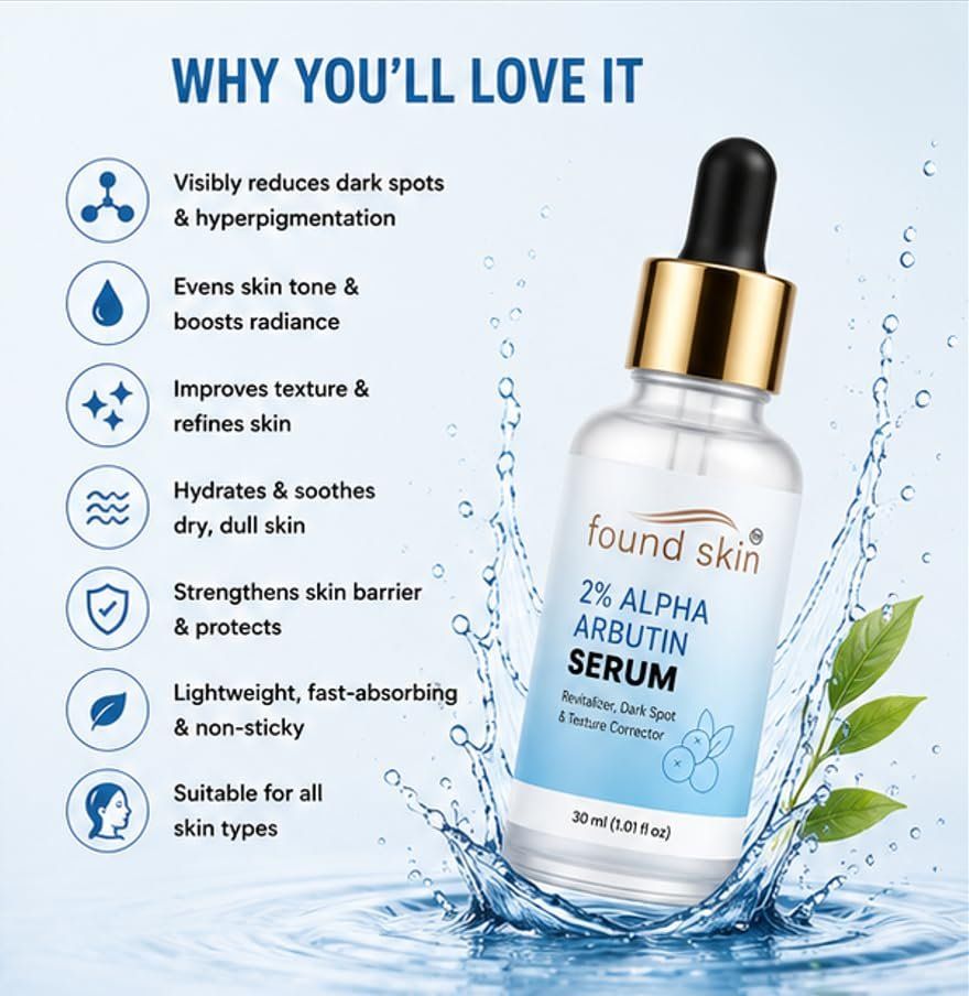 Found Skin 2% Alpha Arbutin Face Serum 30ML image 3