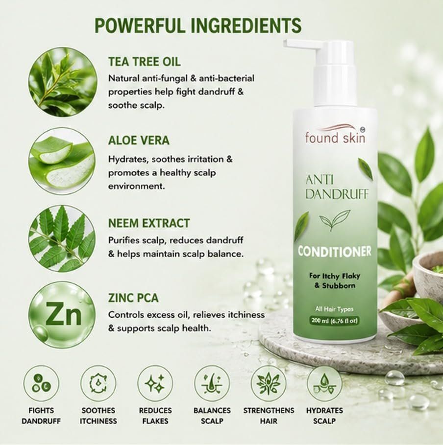 Found Skin Anti Dandruff Conditioner, 200 Ml image 3