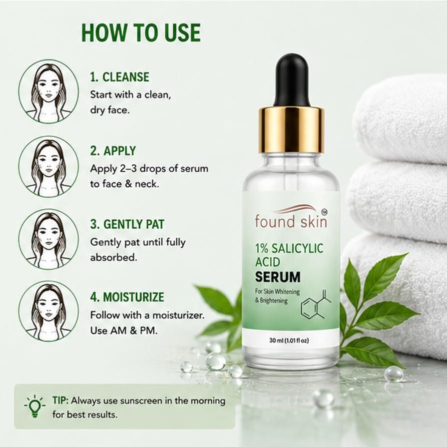 Found Skin 1% Salicylic Acid Face Serum 30ML image 5