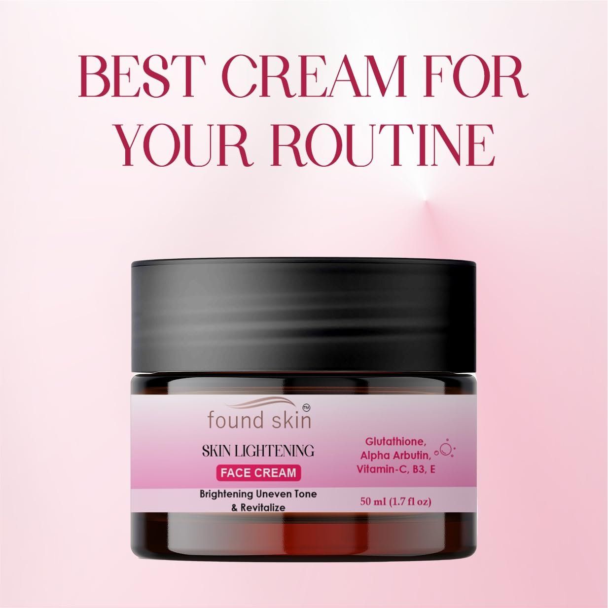 Found Skin Face Cream For Brightening &AMP; Even Skin Tone | Oil-free Hydration Moisturizer | Skin Rejuvenation Formula | Daily Use Cream For All Skin Types | 50 Ml image 5