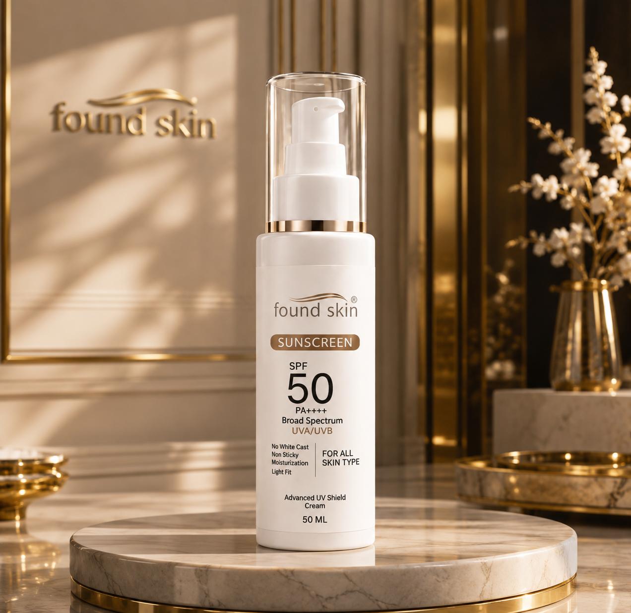 Found Skin Sunscreen Spf 50 Pa++++ Broad Spectrum, No White Cast, Deep Moisturisation, Matte Finish, For All Skin Types (50 Gm) image 5