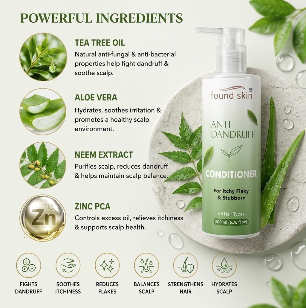 Found Skin Anti Dandruff Conditioner, 200 Ml image 5