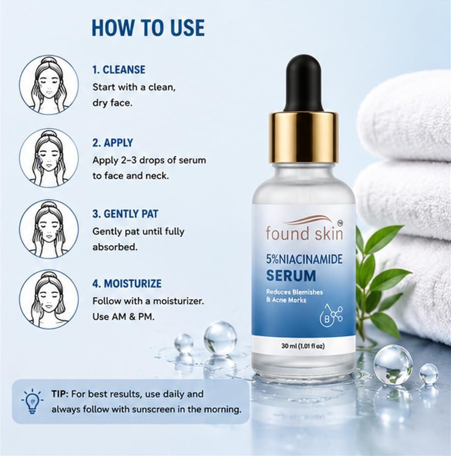 Found Skin 5% Niacinamide Face Serum 30ML image 6