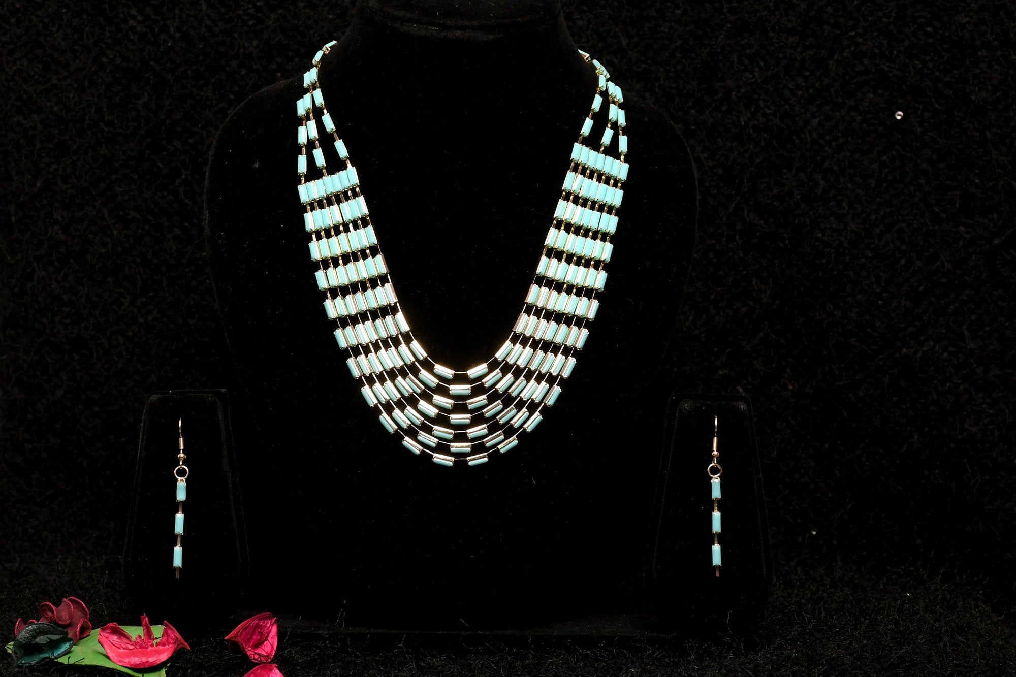 Forever Glam Look Rice Necklace Set