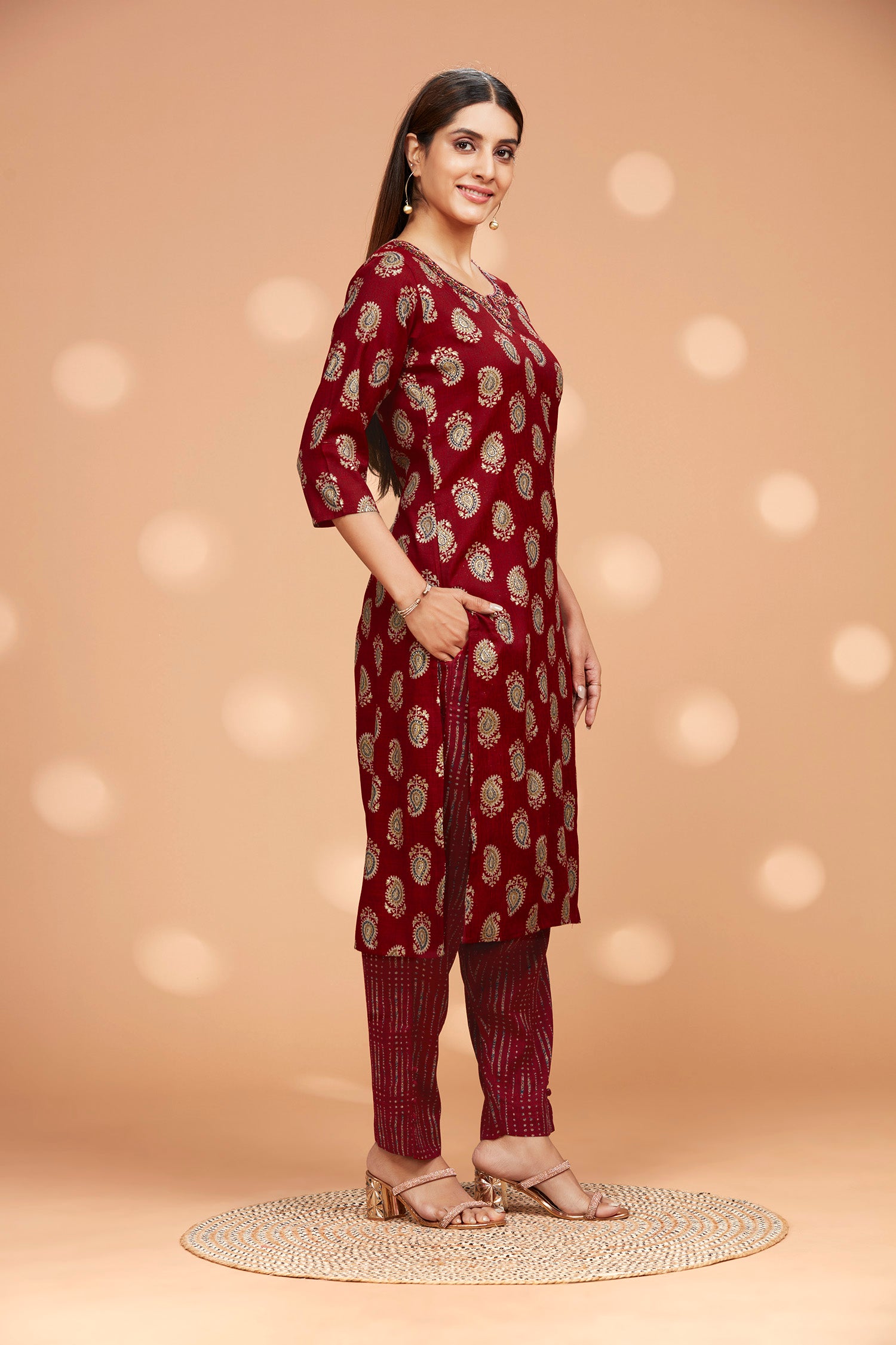 Pasiley Two-piece Rayon Kurta Set image 2