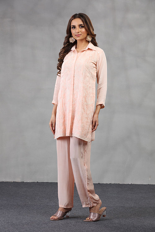 Viscos Embroidered Kurta Co_ord Set image 2