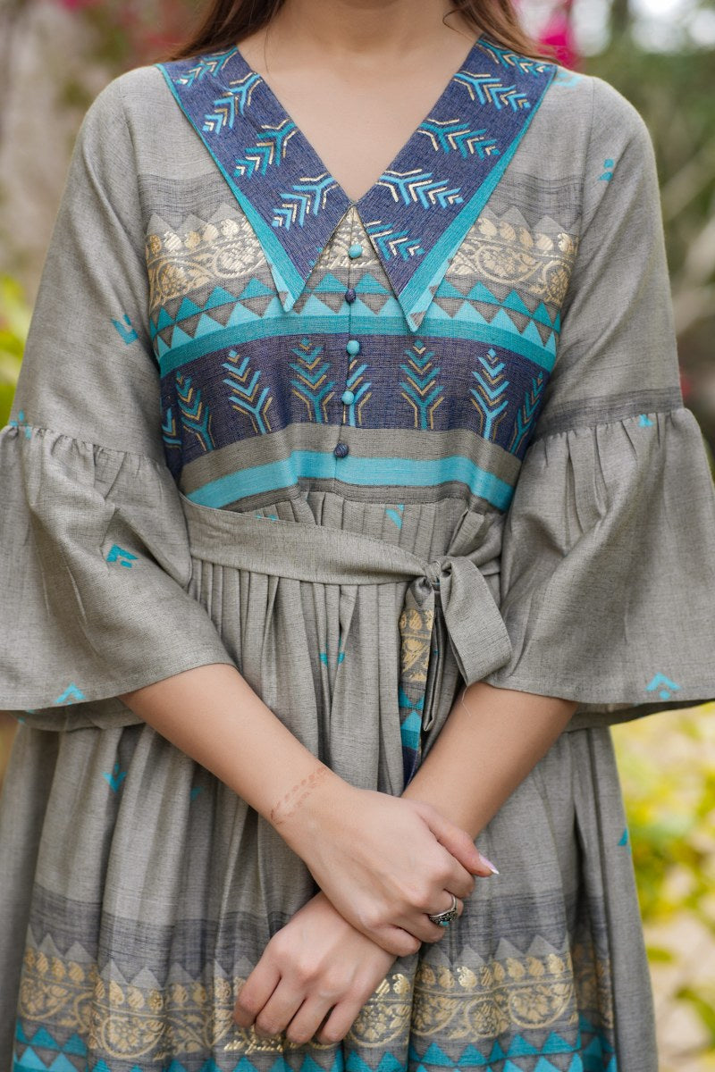 Vibrant Printed Cotton Tunic Dress image 3
